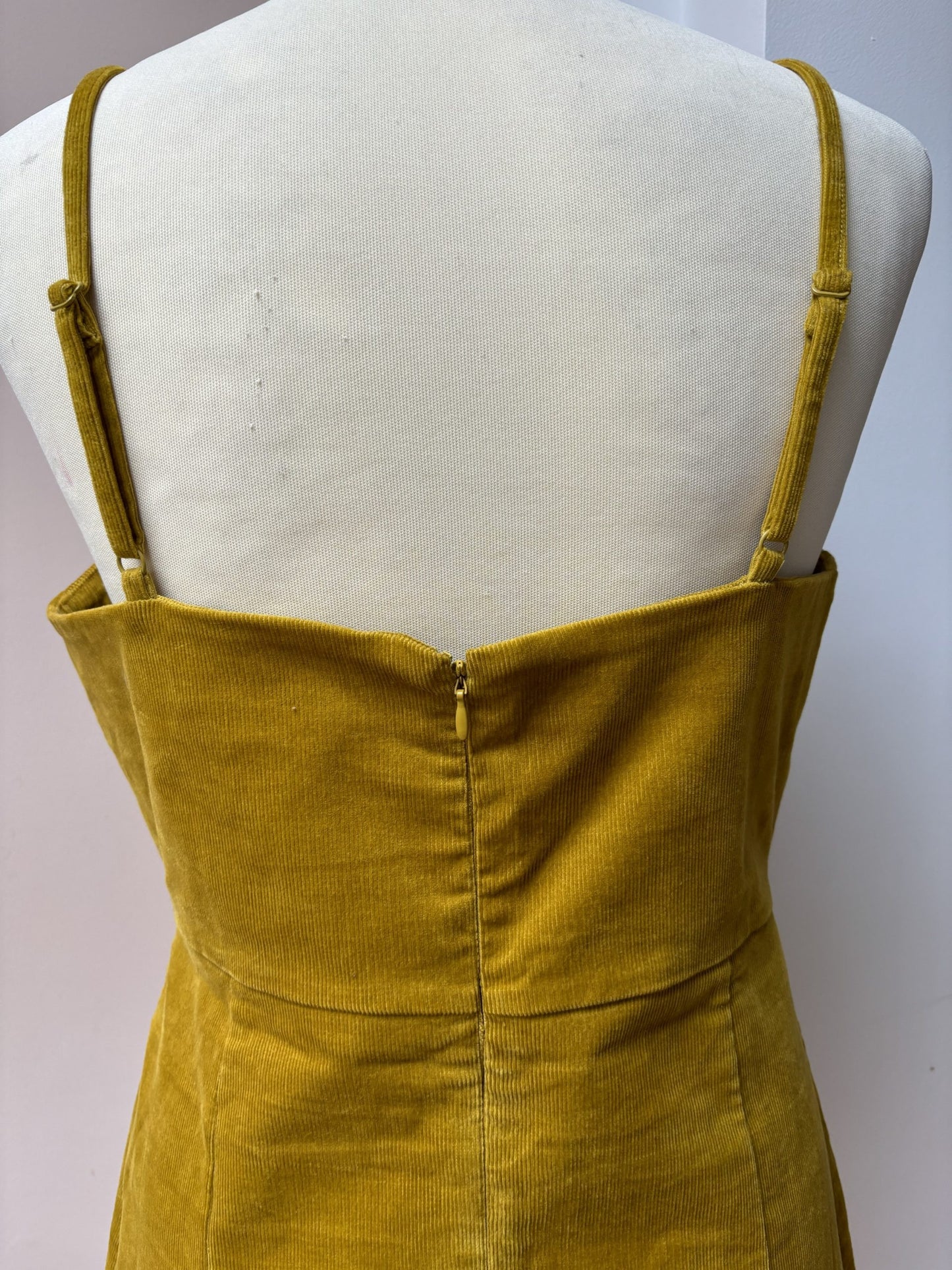 Mustard cord dress size 14