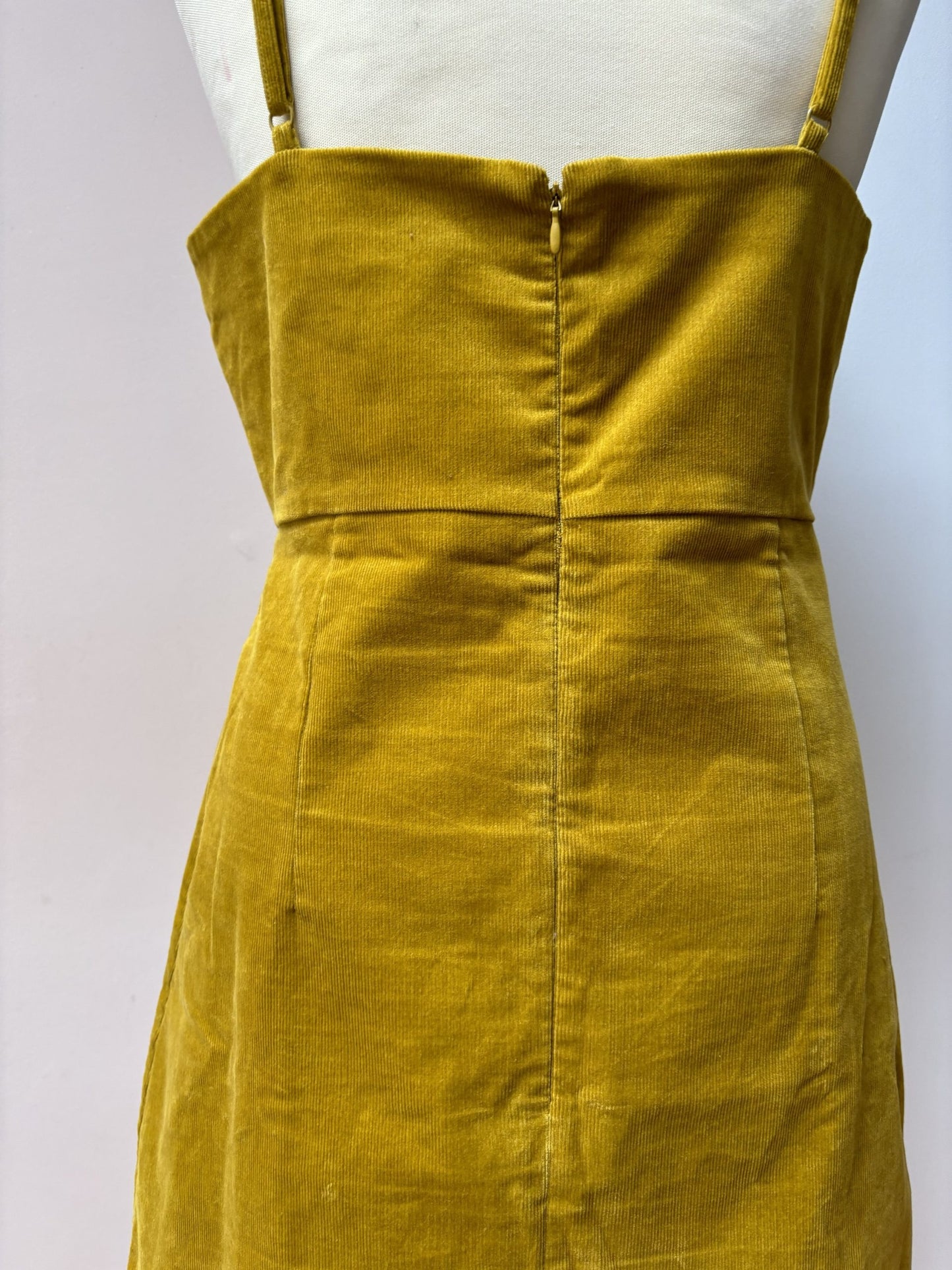Mustard cord dress size 14