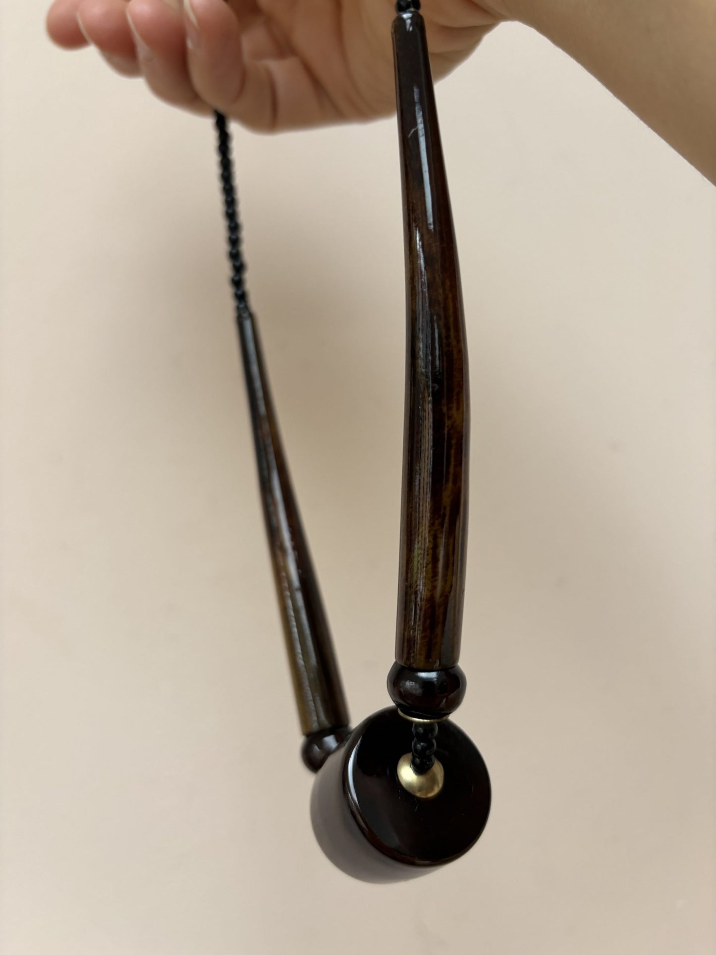 Vintage mid century art deco style brown necklace