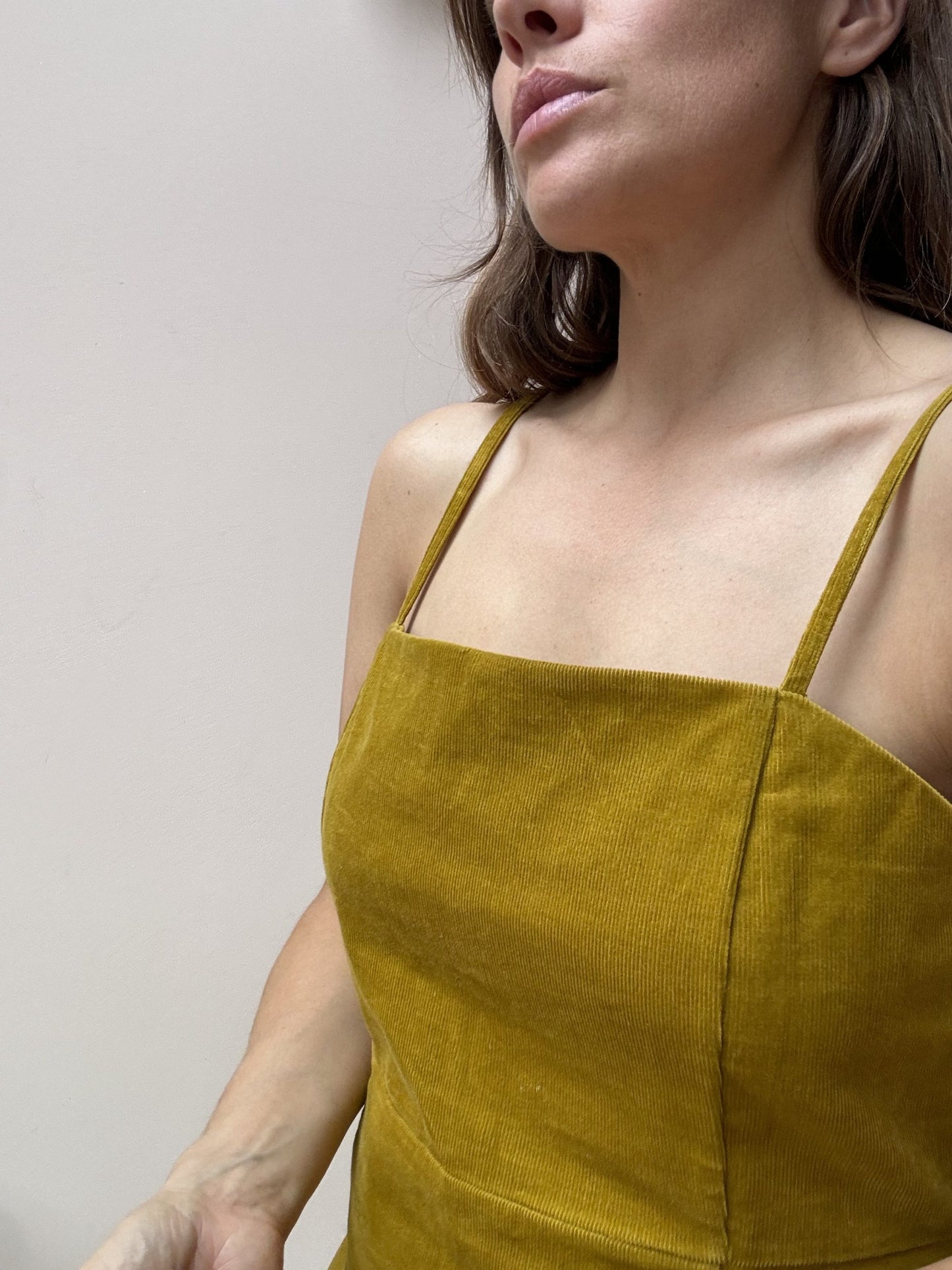 Mustard cord dress size 14