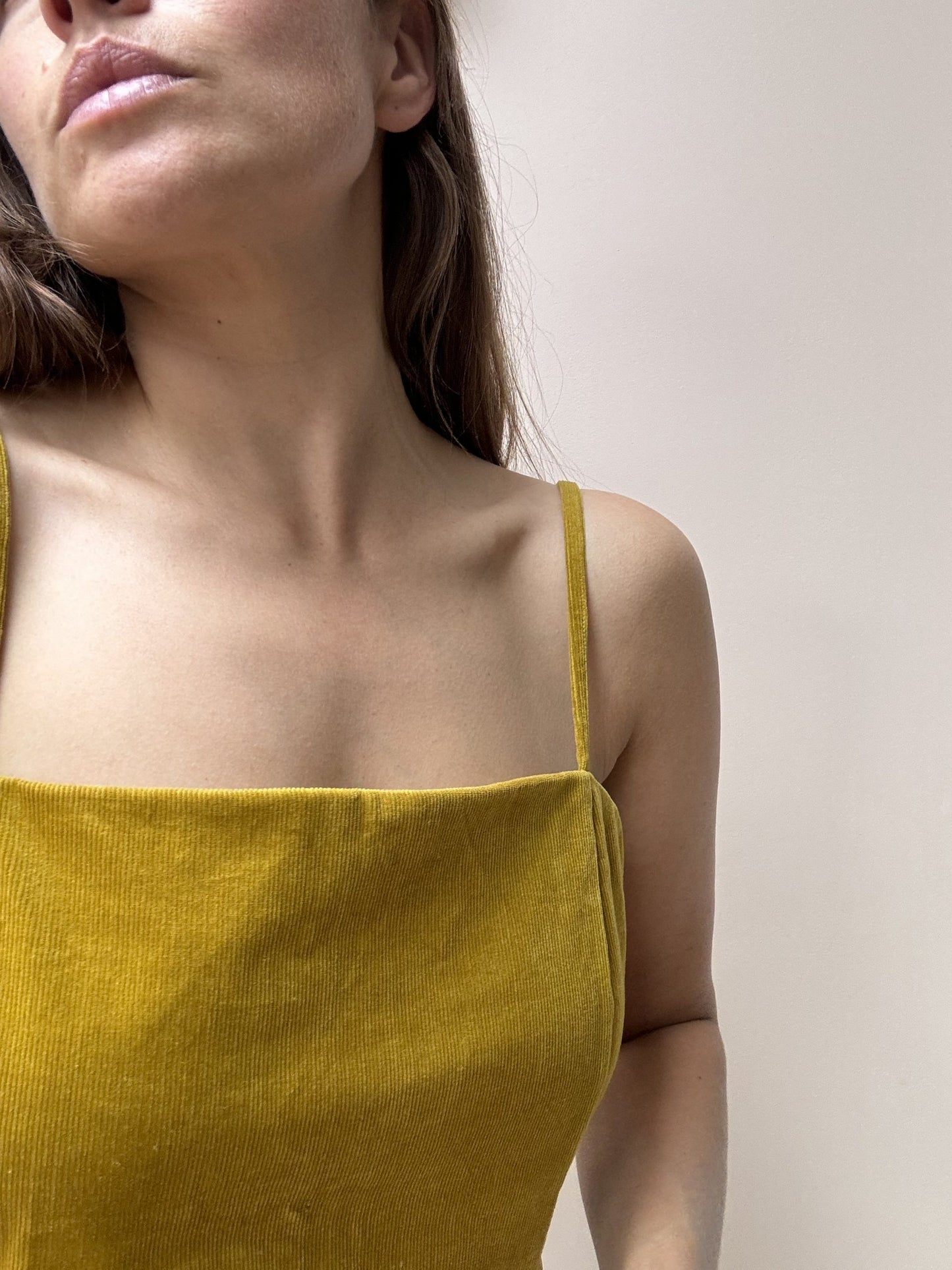 Mustard cord dress size 14