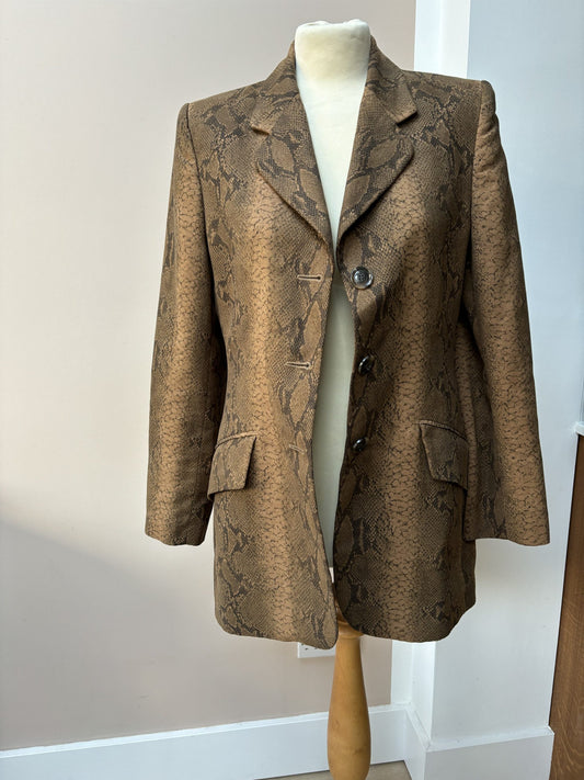 Vintage snakeskin print blazer size 8/10