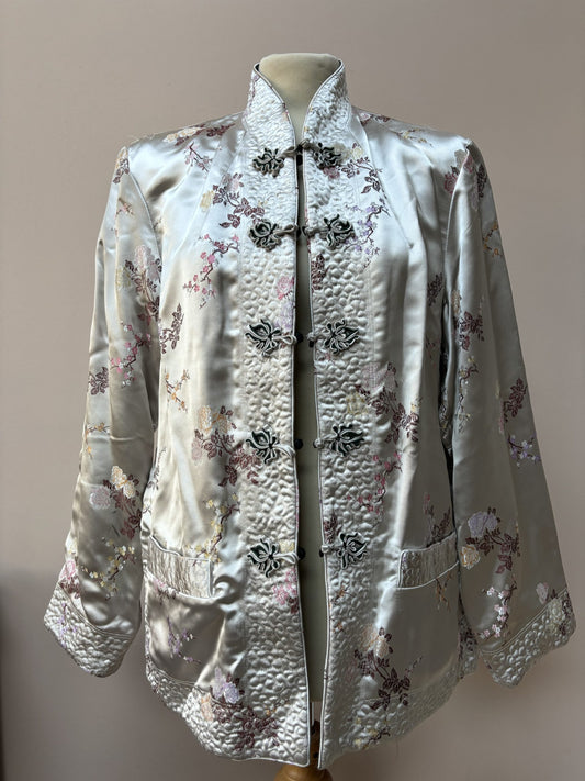 Vintage silver reversible jacket size Small/Medium