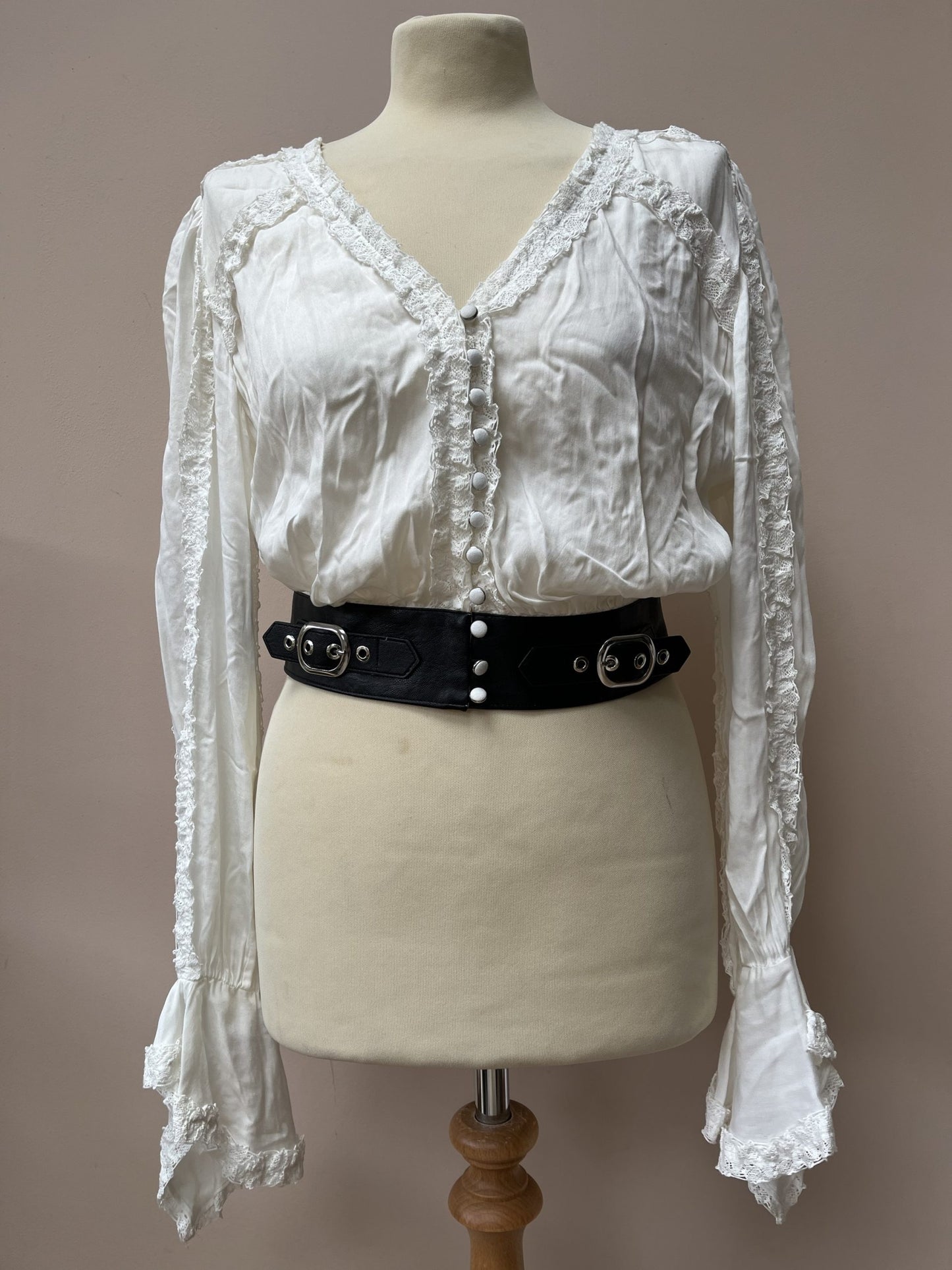 The Kooples lace white shirt size Small