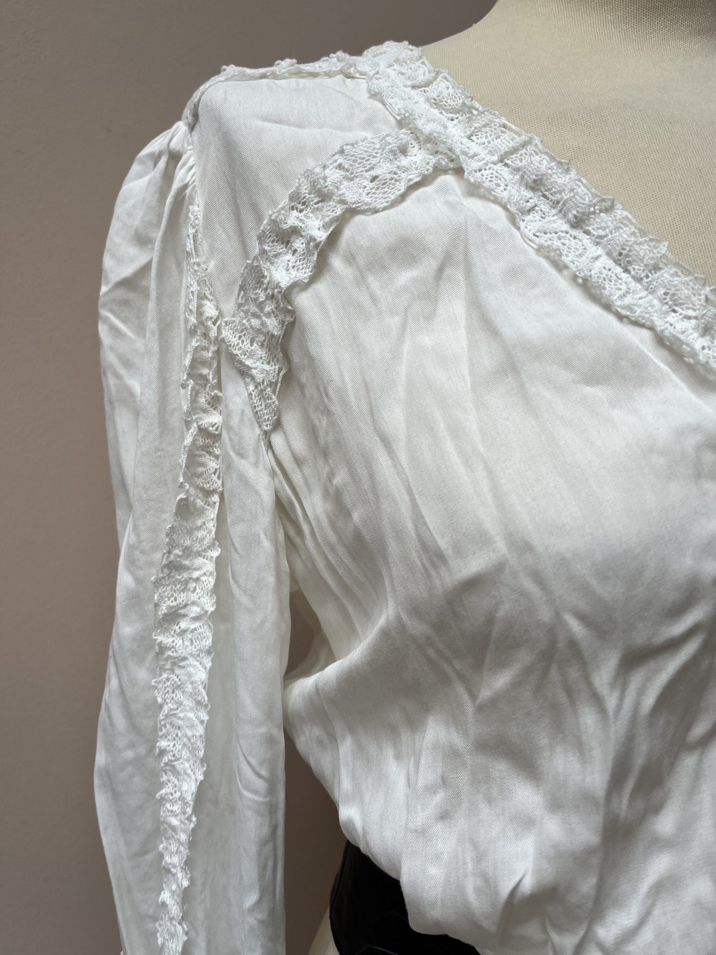 The Kooples lace white shirt size Small