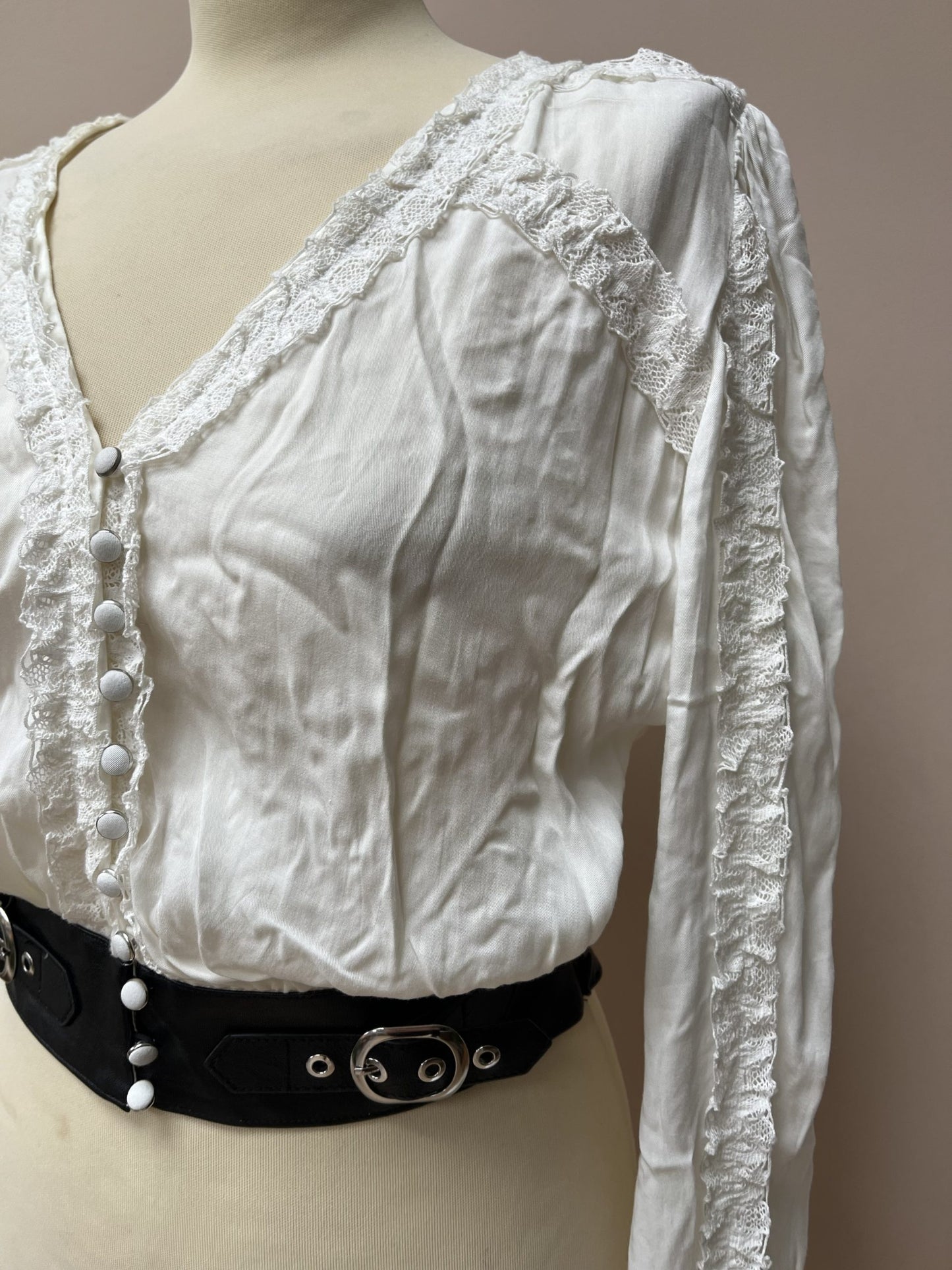 The Kooples lace white shirt size Small