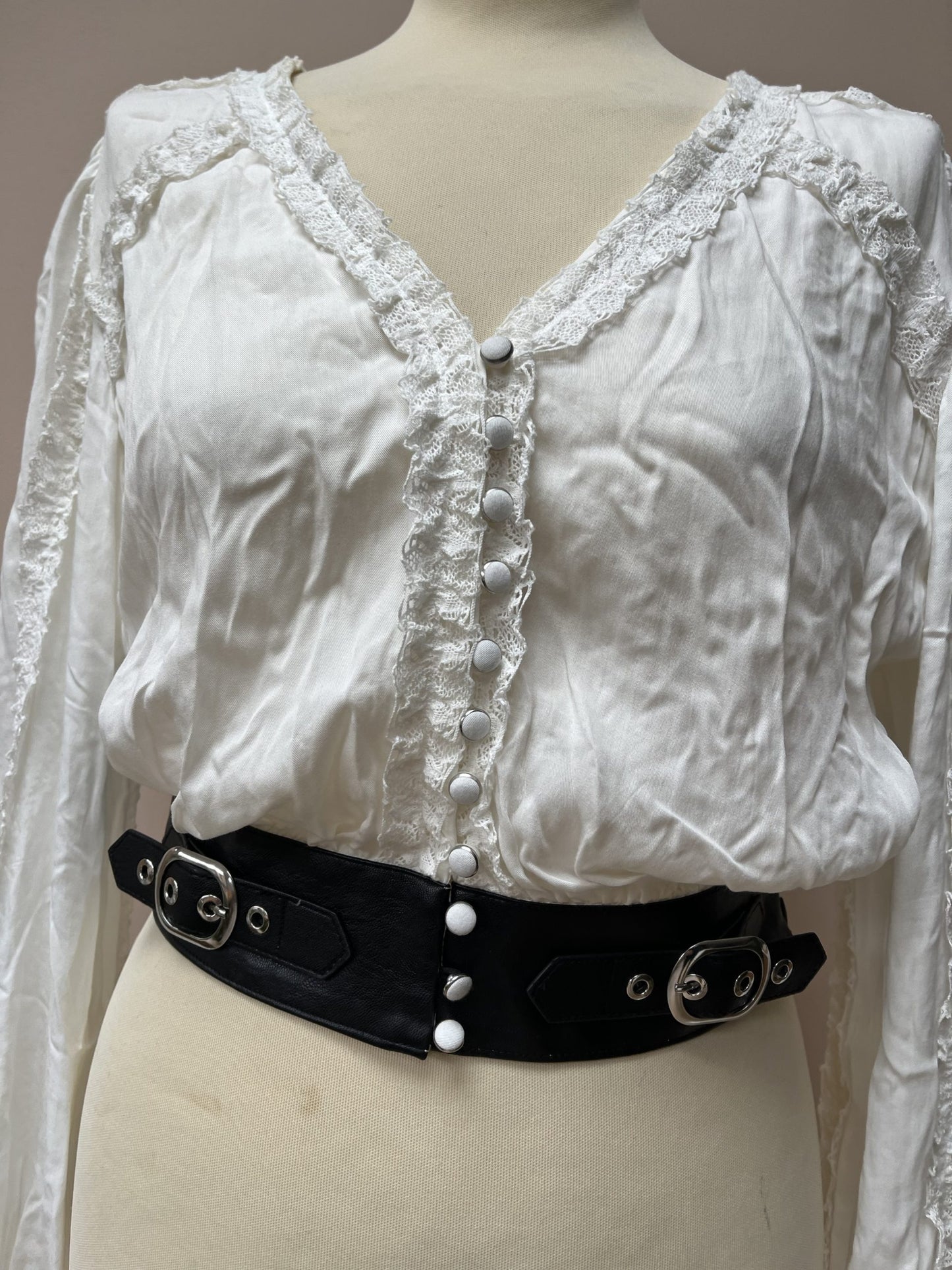 The Kooples lace white shirt size Small