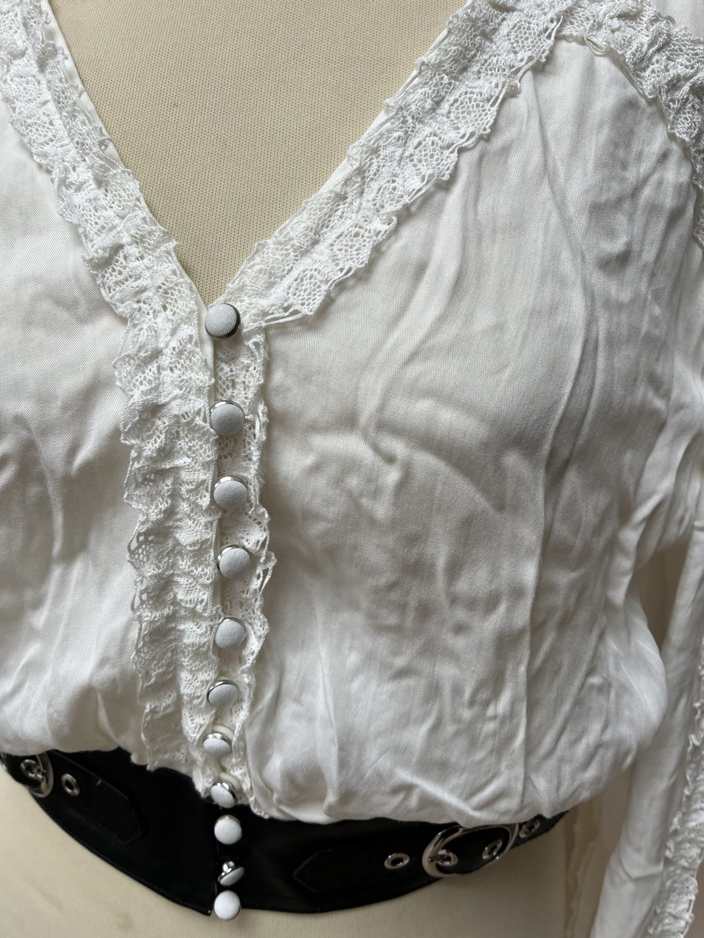 The Kooples lace white shirt size Small