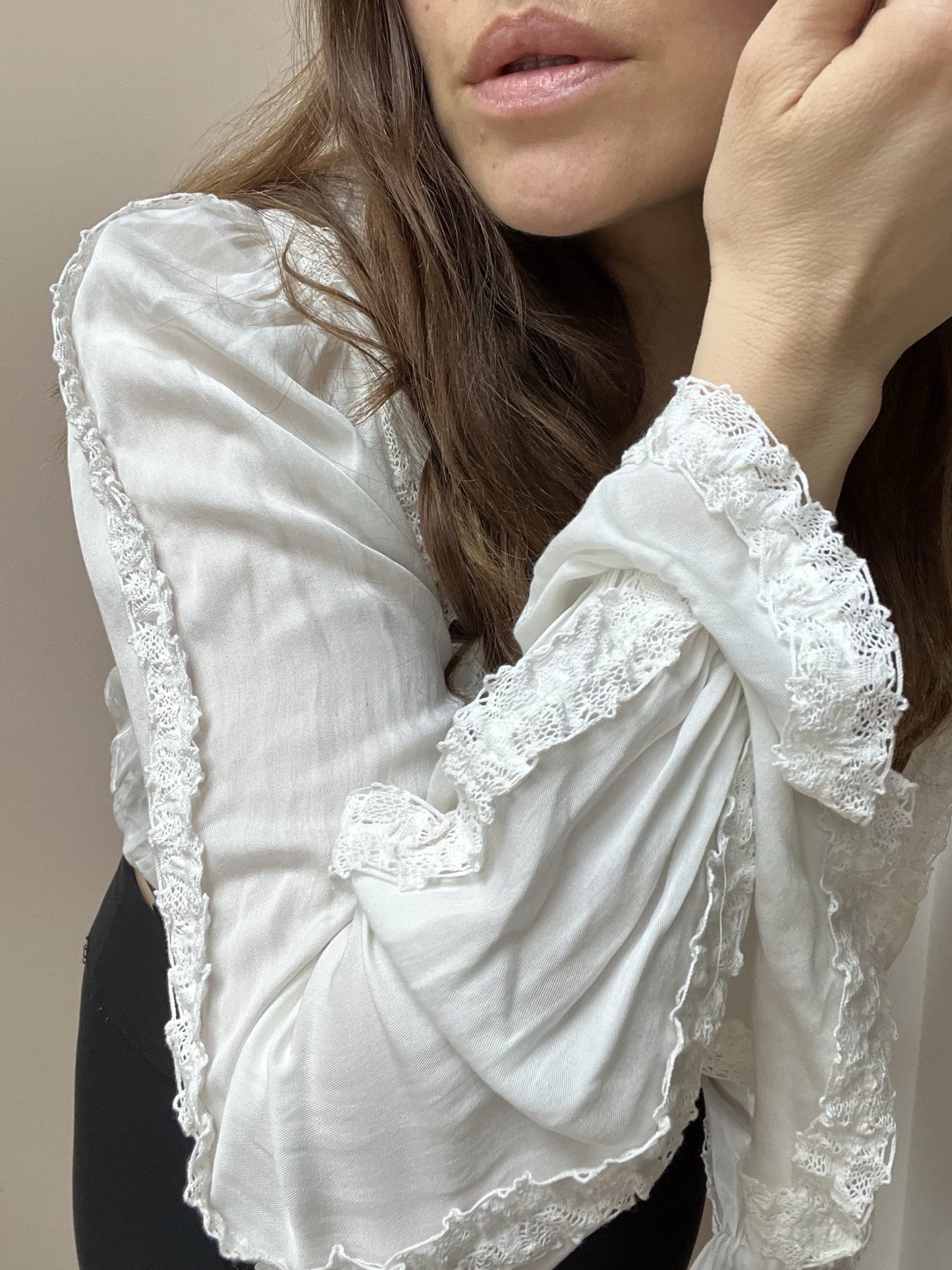The Kooples lace white shirt size Small