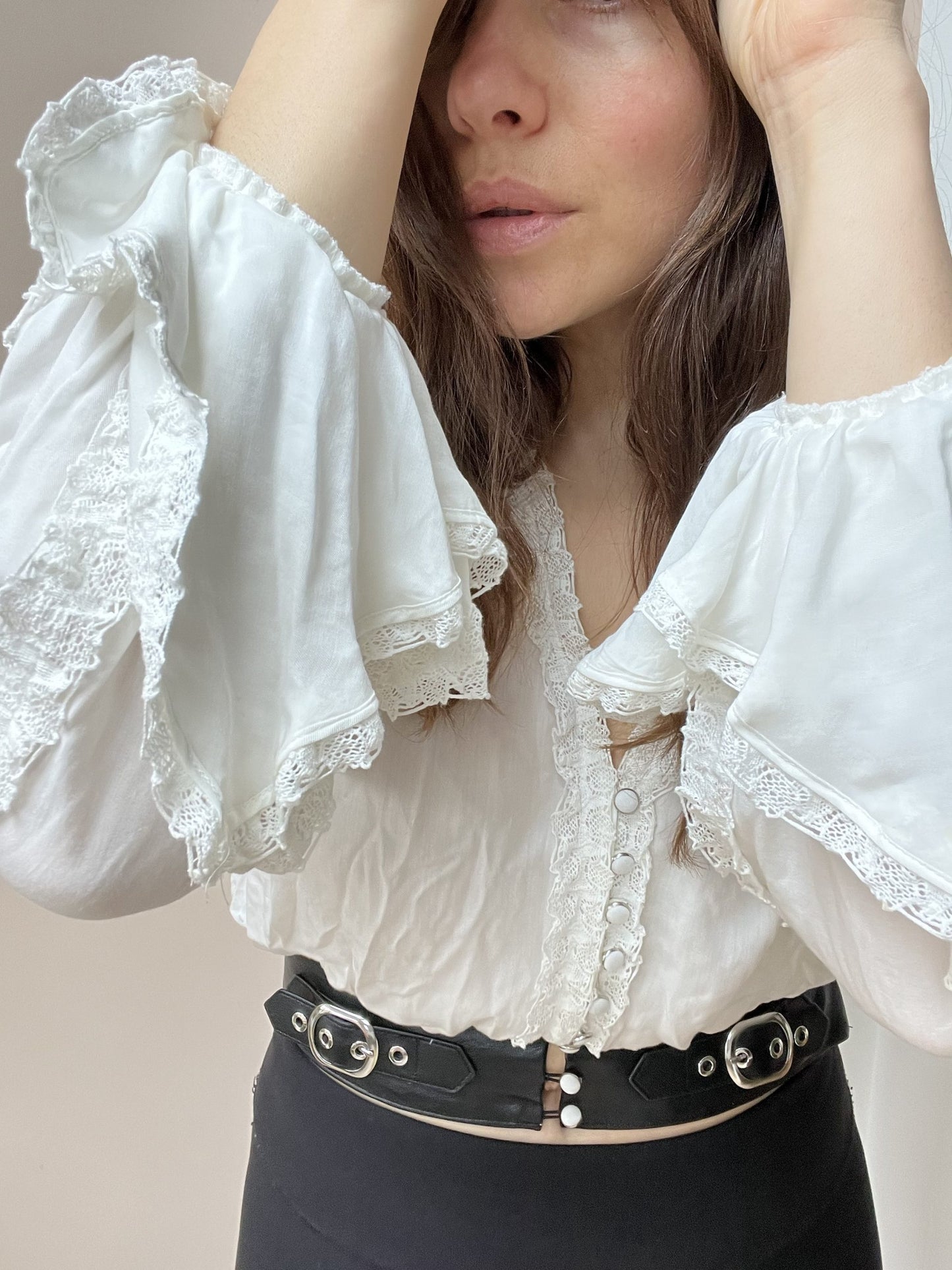 The Kooples lace white shirt size Small