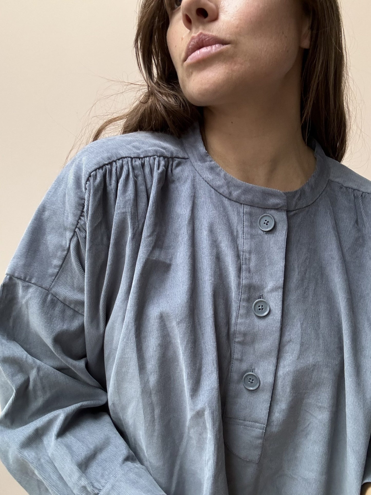 Grey corduroy top size 14