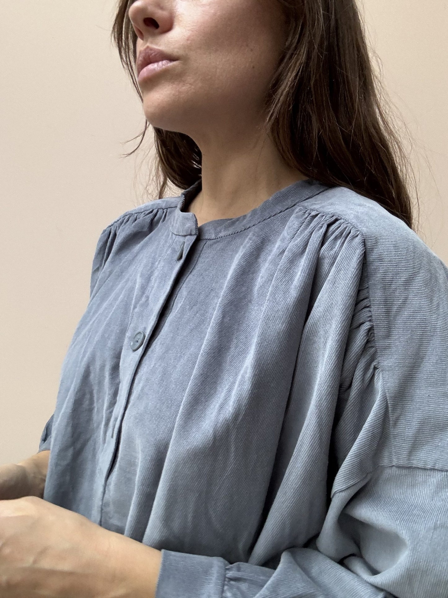 Grey corduroy top size 14