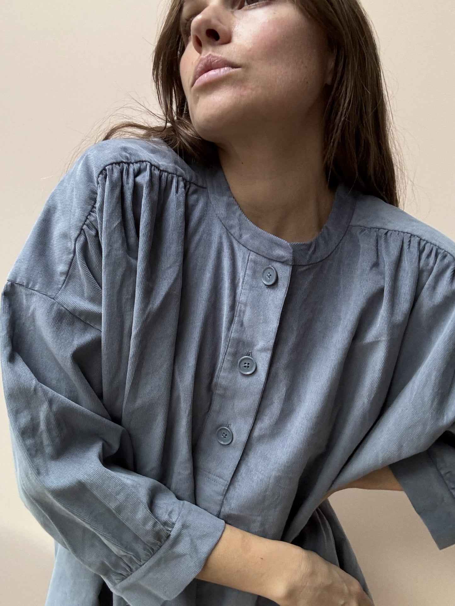 Grey corduroy top size 14