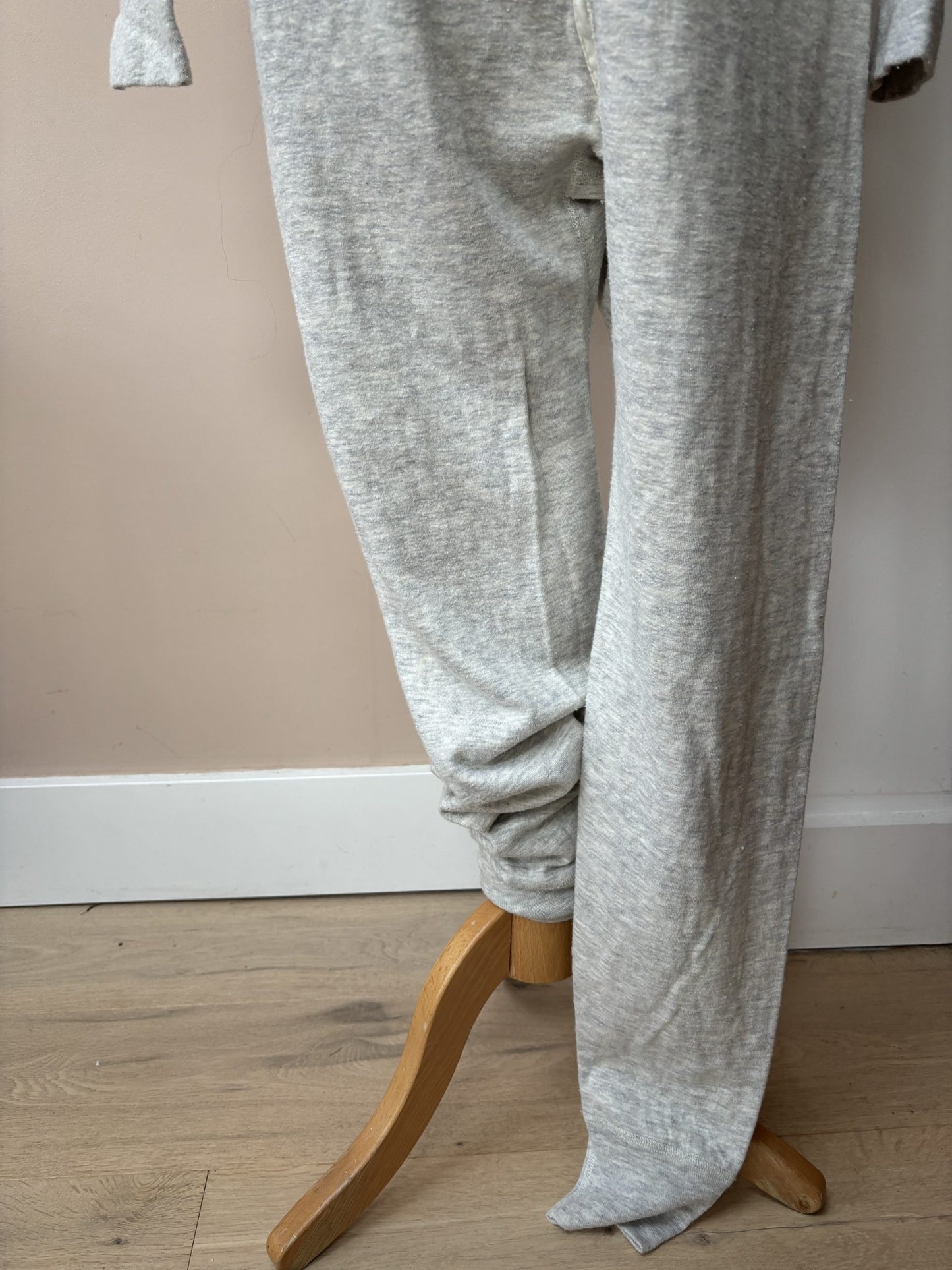 Thermal marl grey wool cotton mix  onesie size 10/12