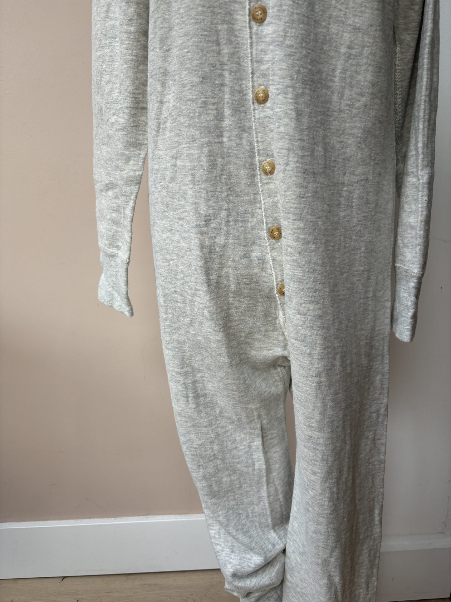 Thermal marl grey wool cotton mix  onesie size 10/12