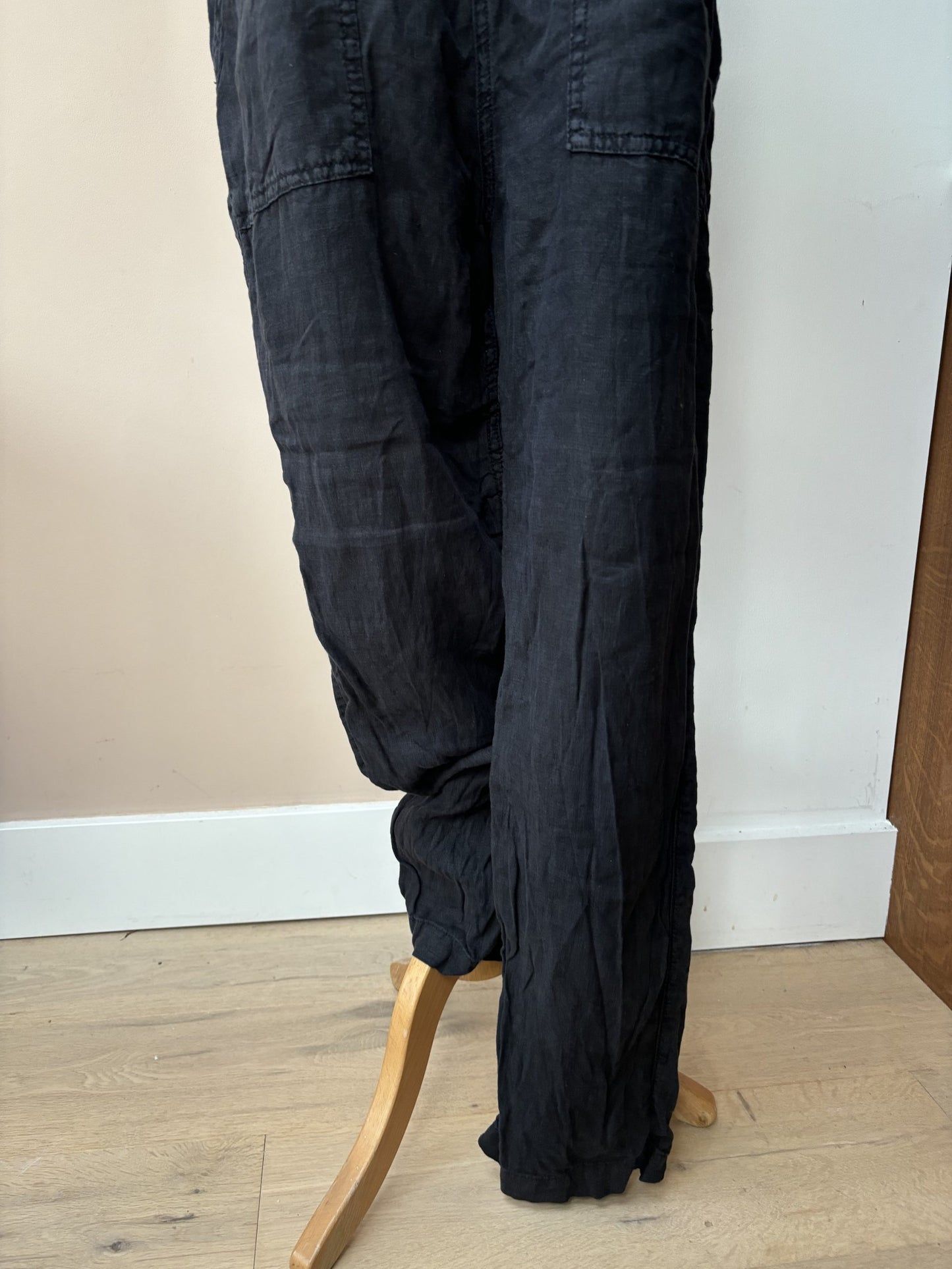 Black linen jumpsuit size S