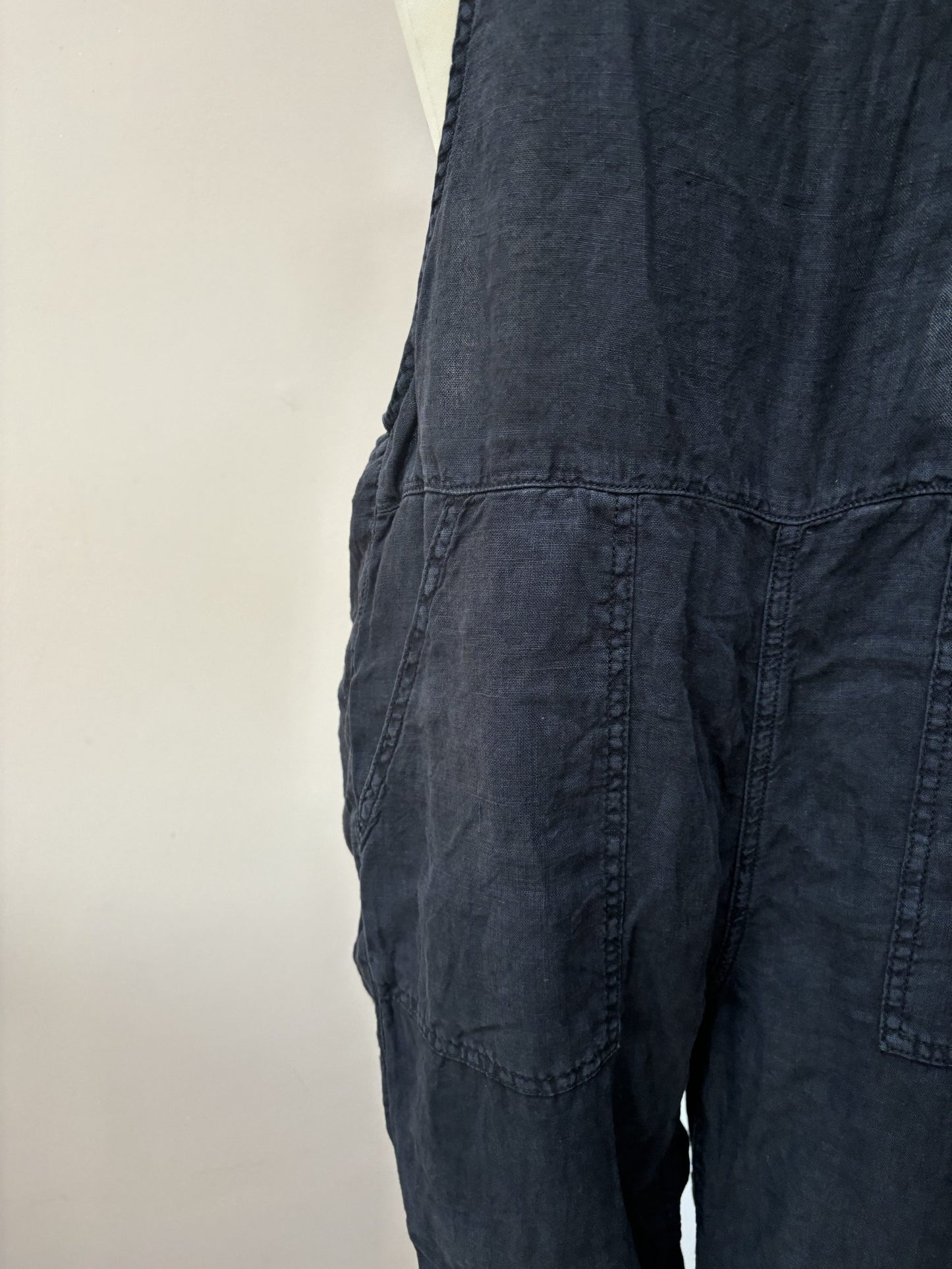 Black linen jumpsuit size S