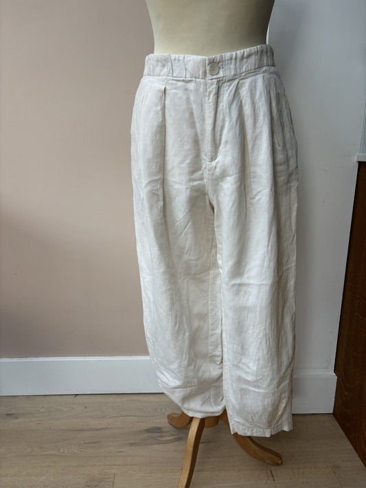 Cotton linen mix trousers size 8/10