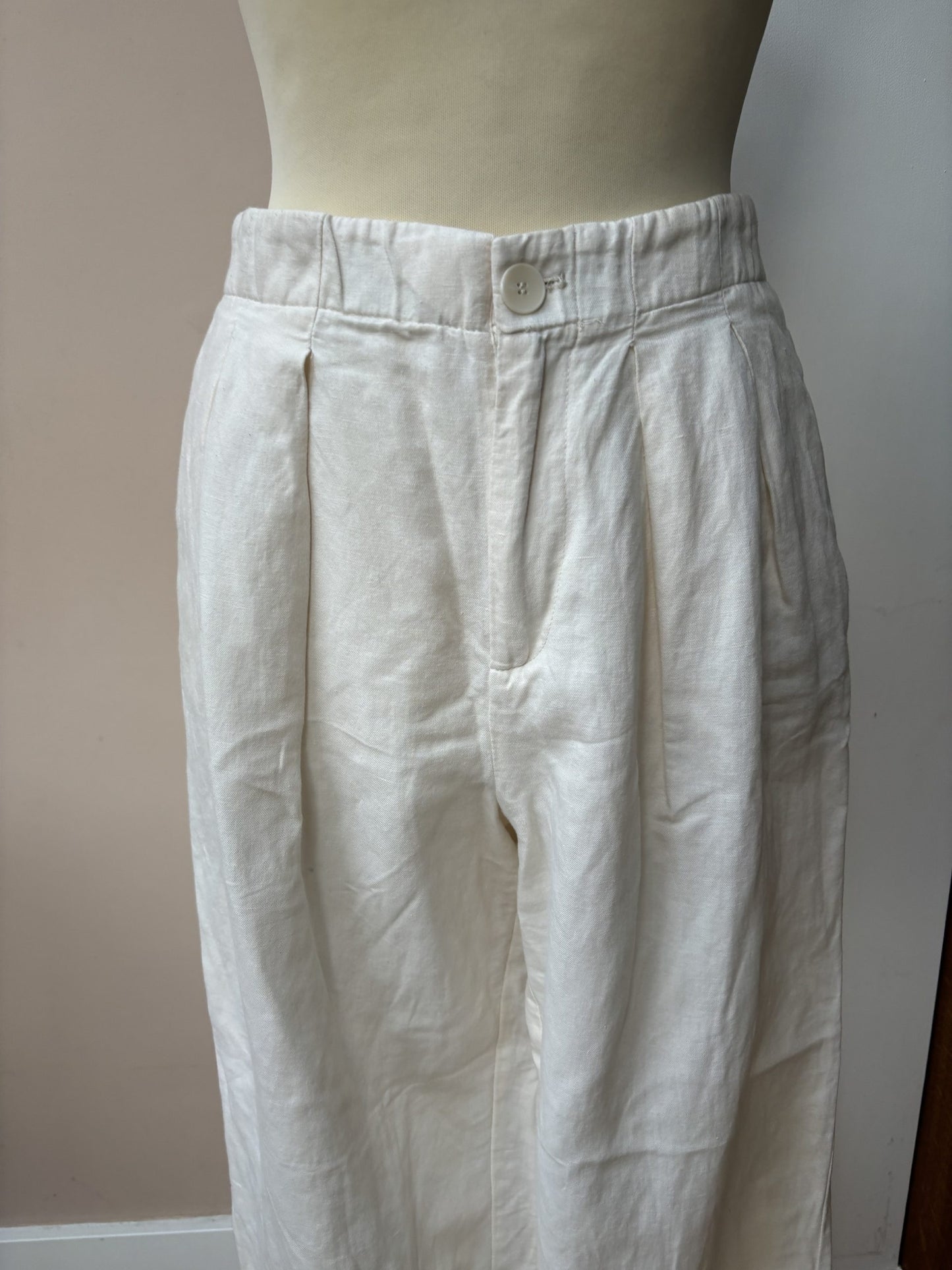 Cotton linen mix trousers size 8/10