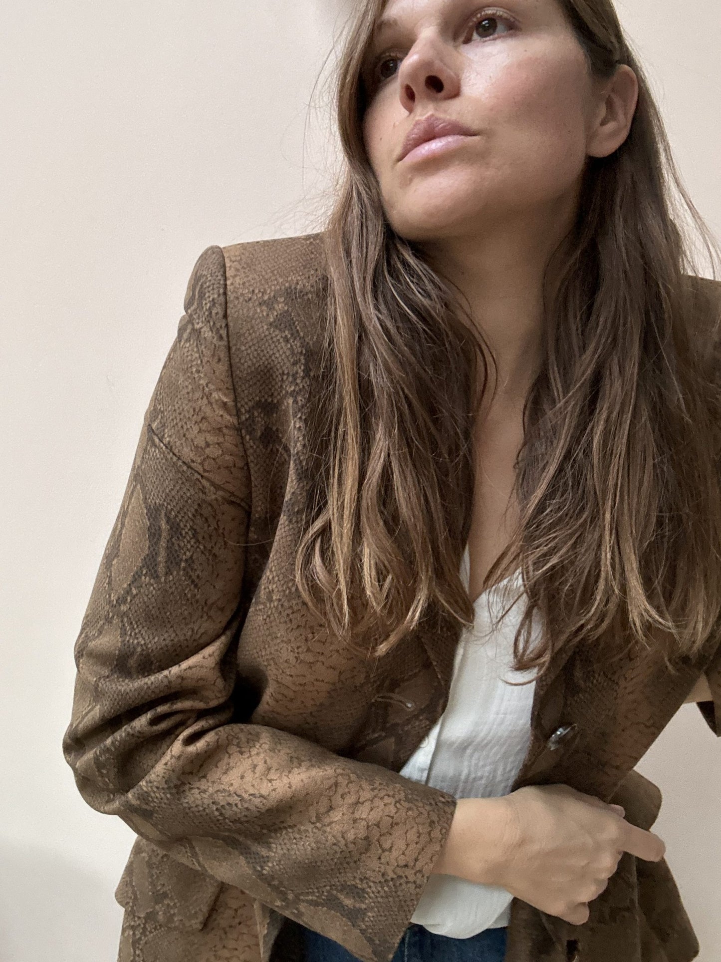 Vintage snakeskin print blazer size 8/10