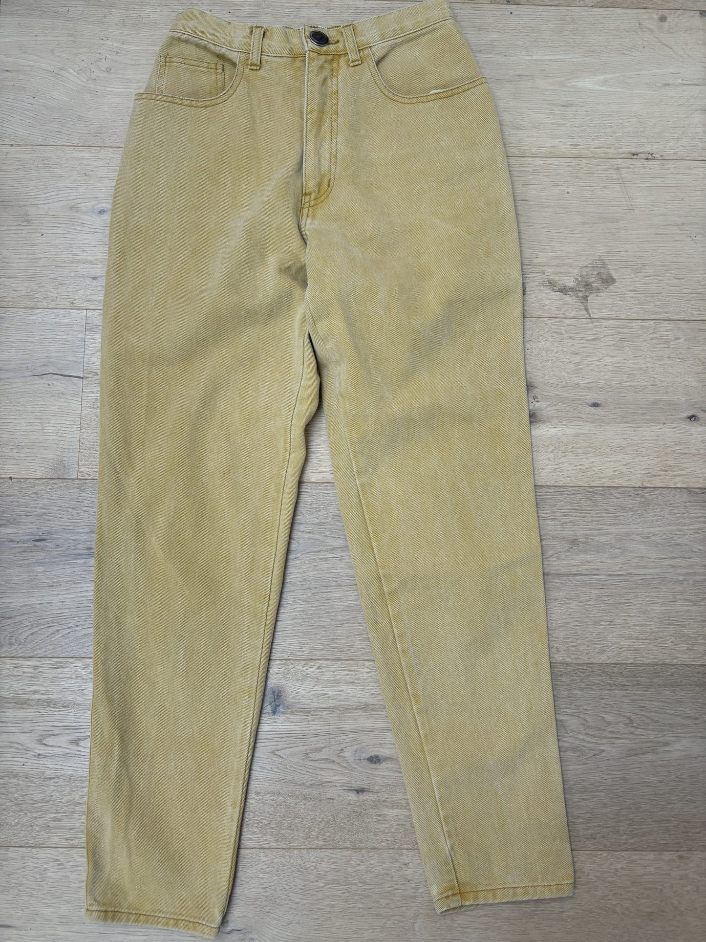 Moschino dusky yellow jeans size 8