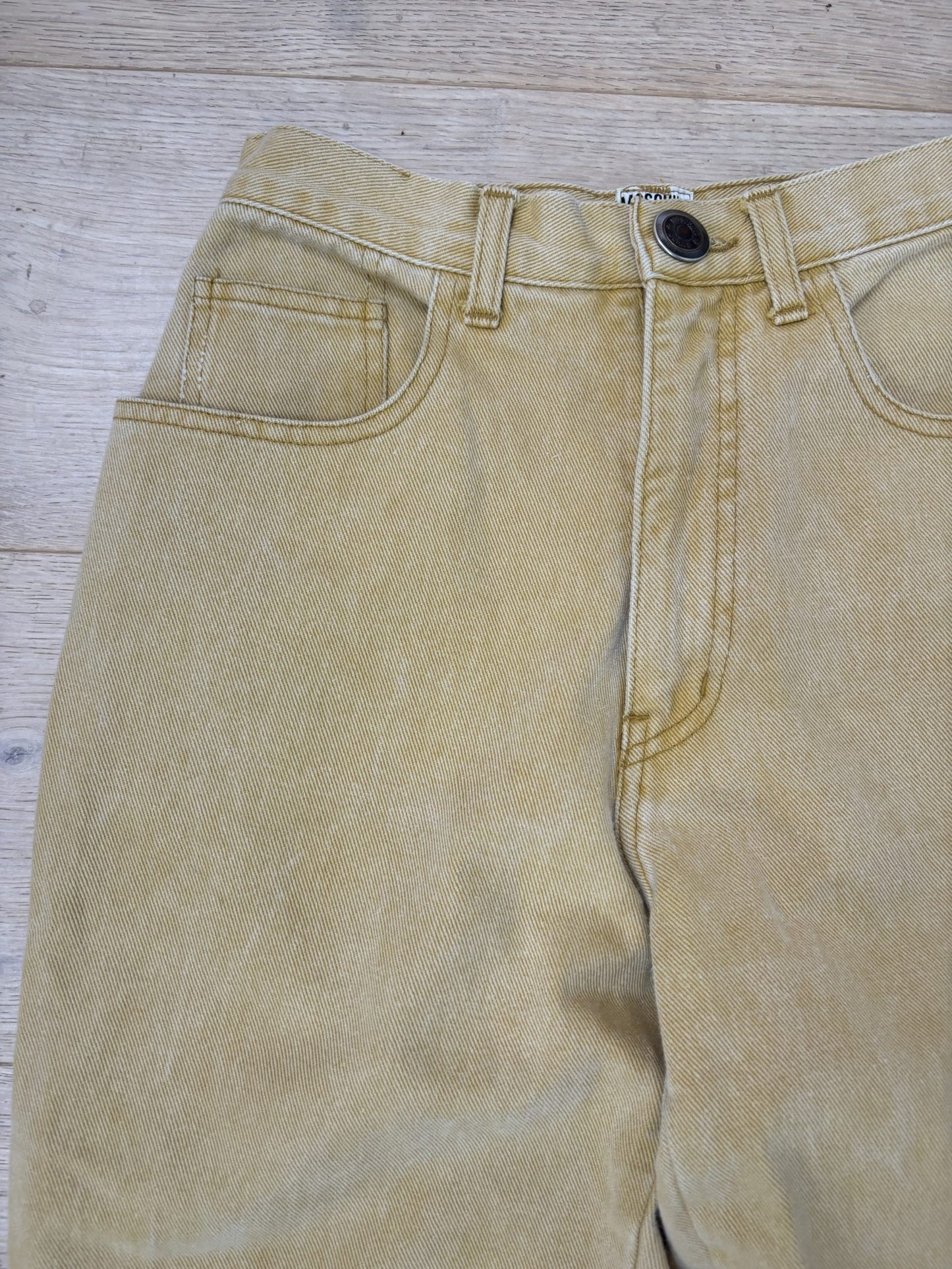 Moschino dusky yellow jeans size 8