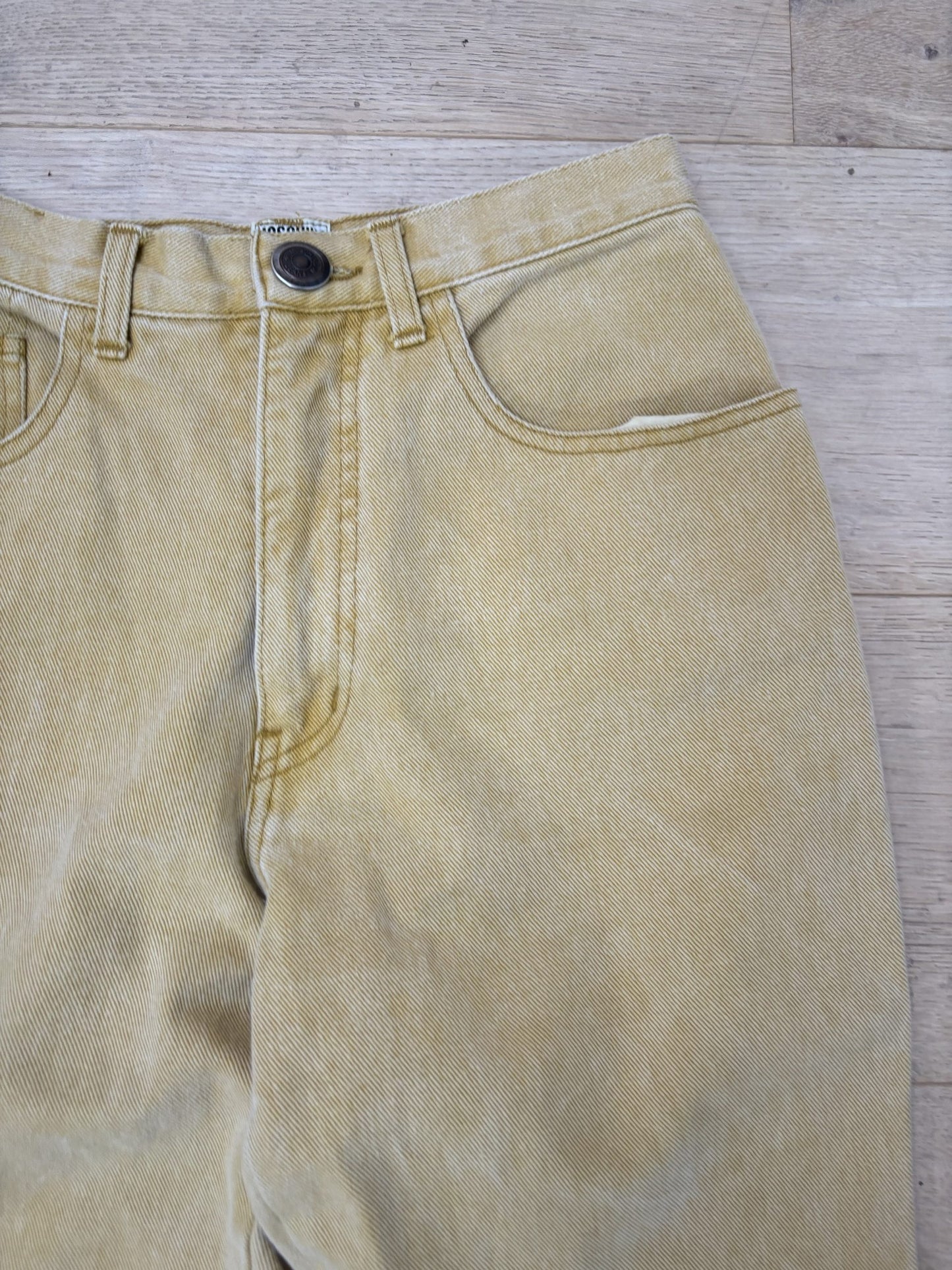 Moschino dusky yellow jeans size 8