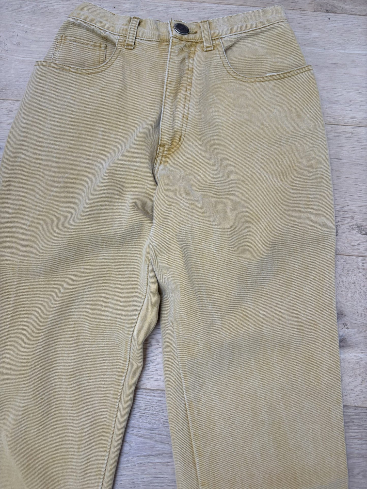 Moschino dusky yellow jeans size 8