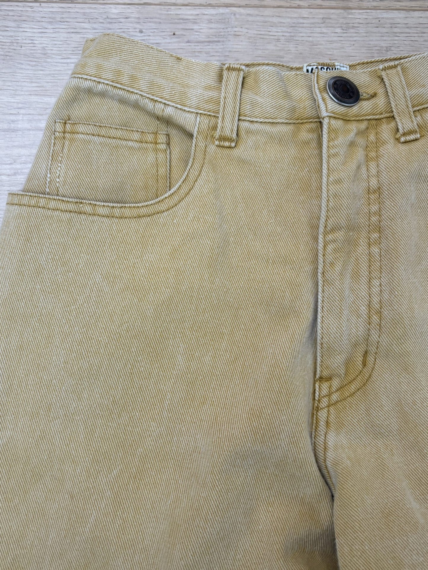 Moschino dusky yellow jeans size 8