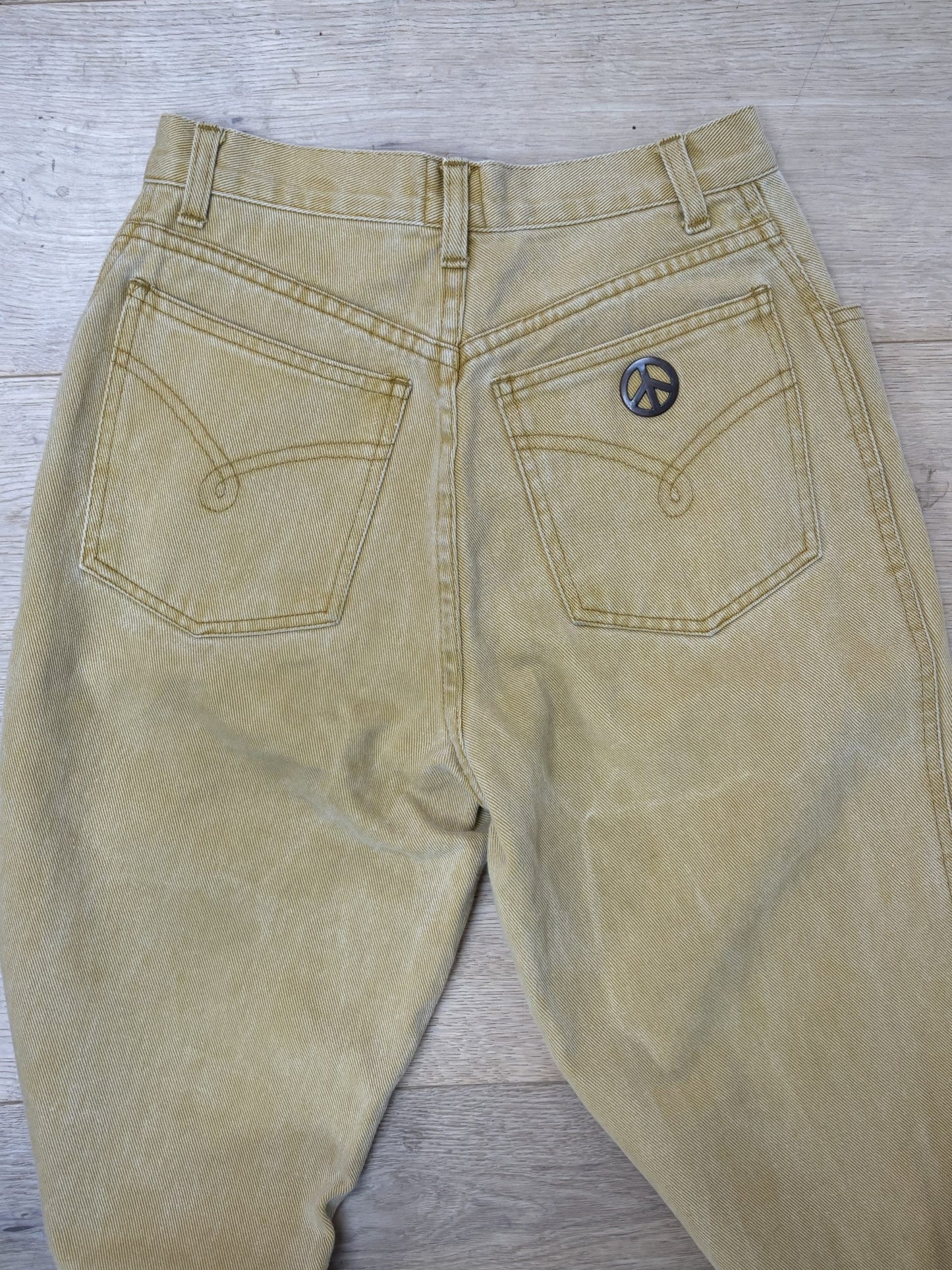 Moschino dusky yellow jeans size 8