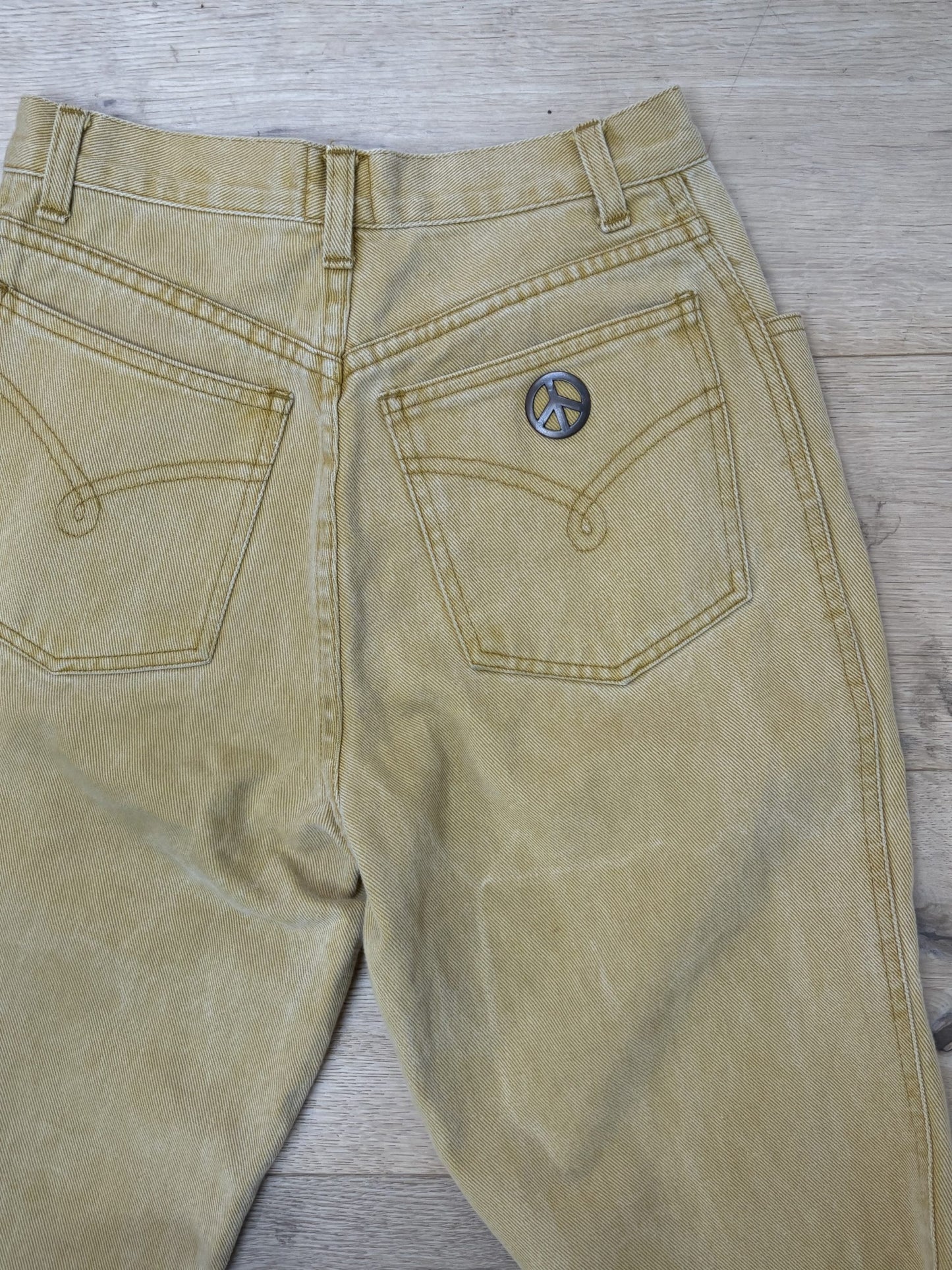 Moschino dusky yellow jeans size 8