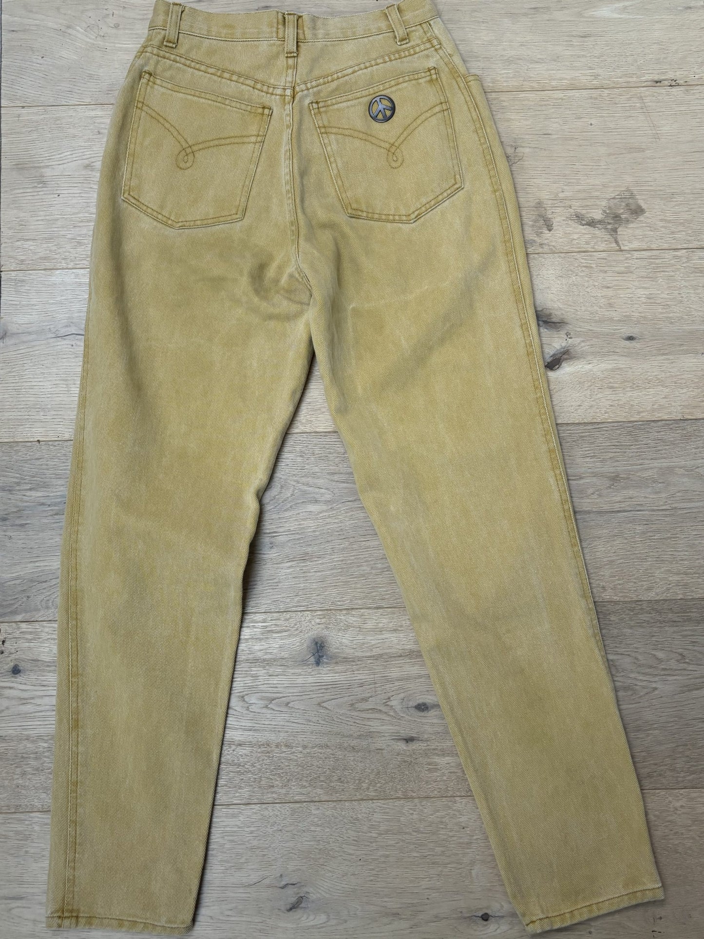 Moschino dusky yellow jeans size 8