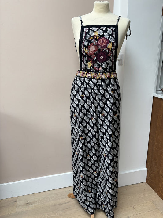 Anthropologie embroidered jumpsuit size 12 BNWT