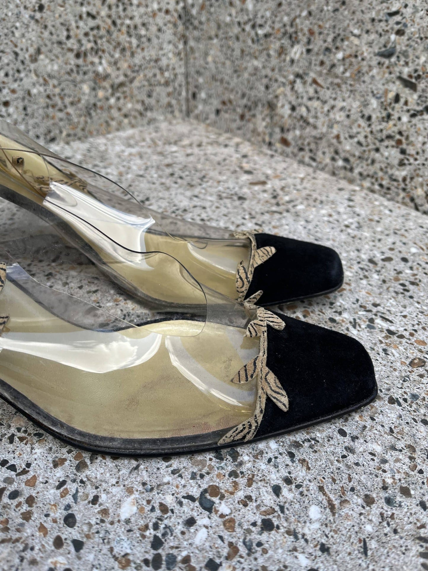 Vintage suede heels size 5