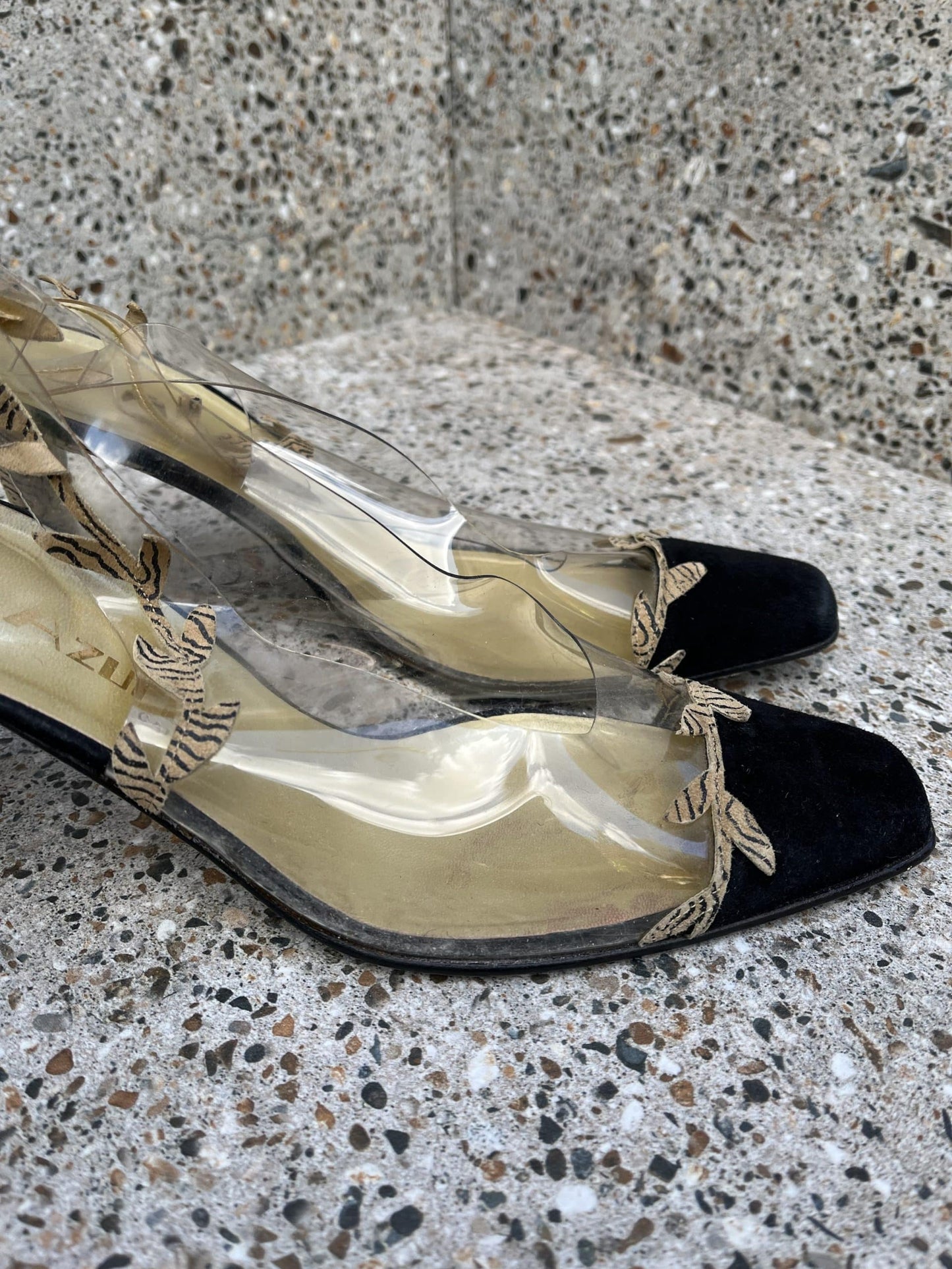 Vintage suede heels size 5