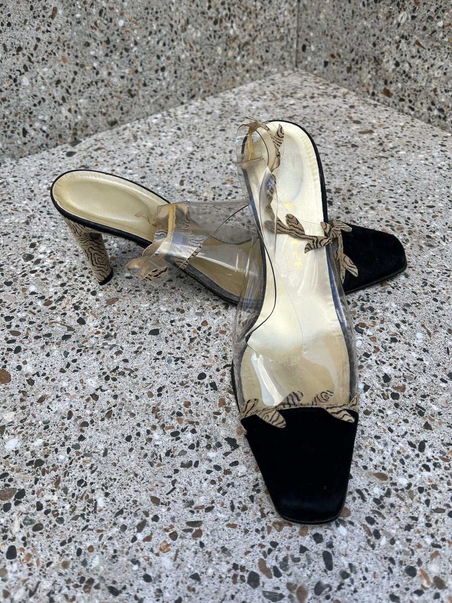 Vintage suede heels size 5