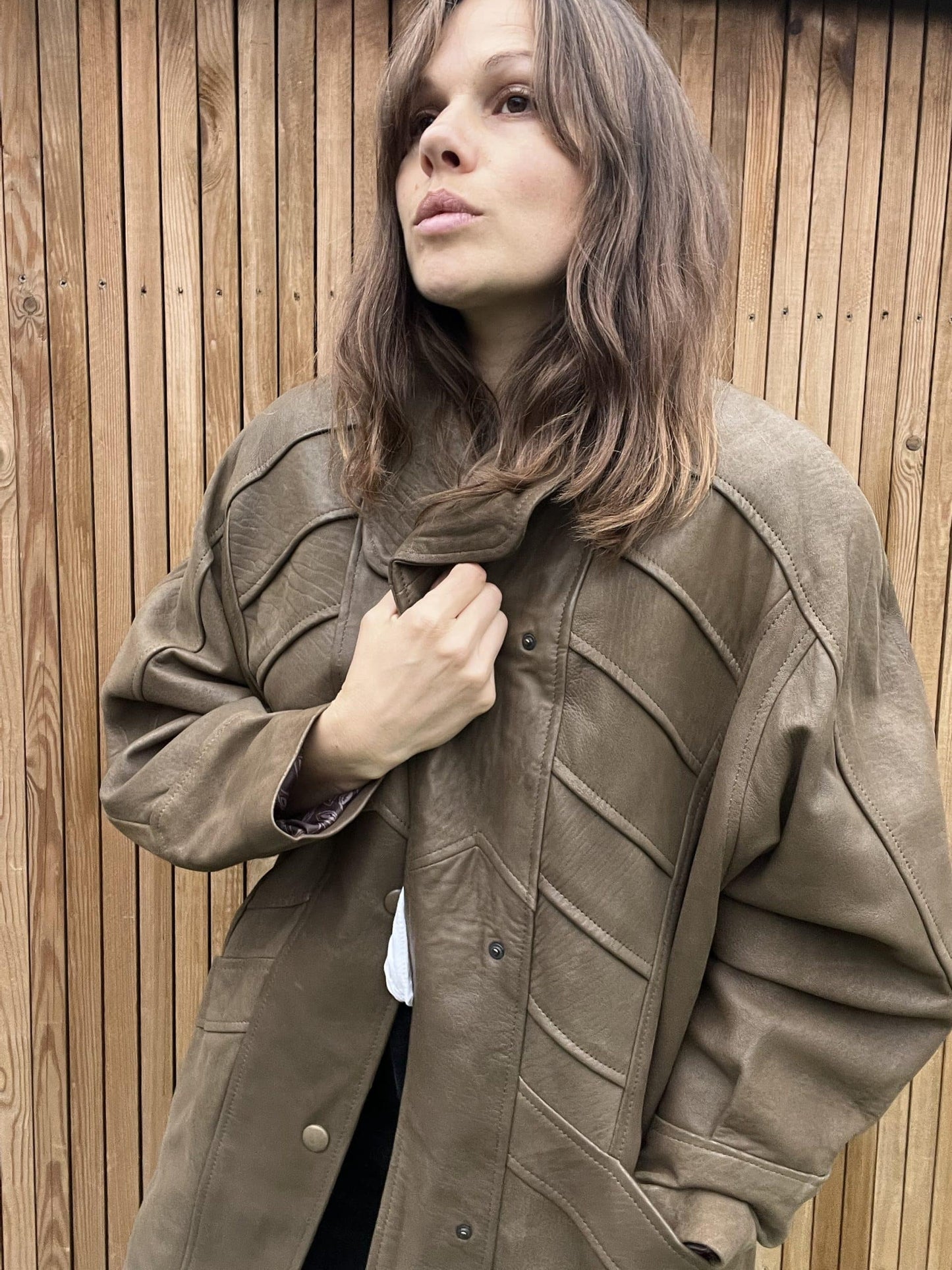 Vintage leather jacket size 14