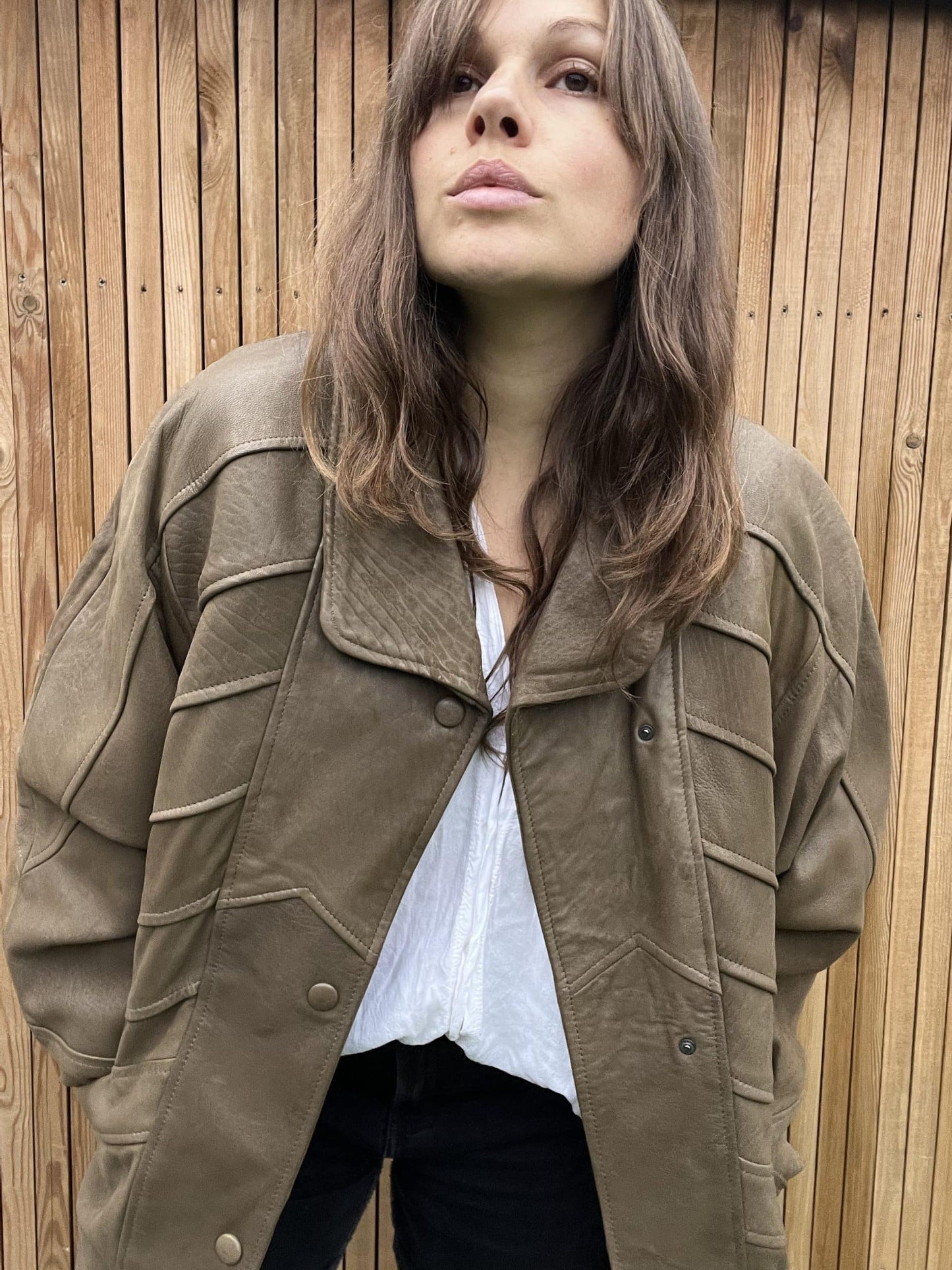 Vintage leather jacket size 14