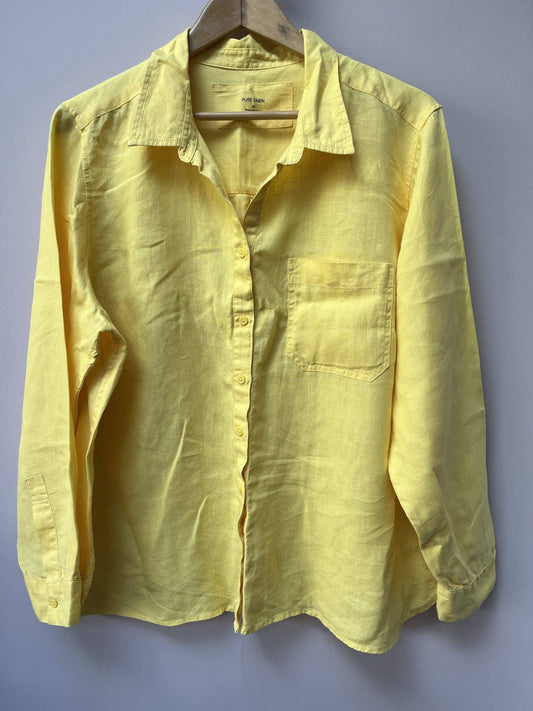 Yellow linen shirt size 20
