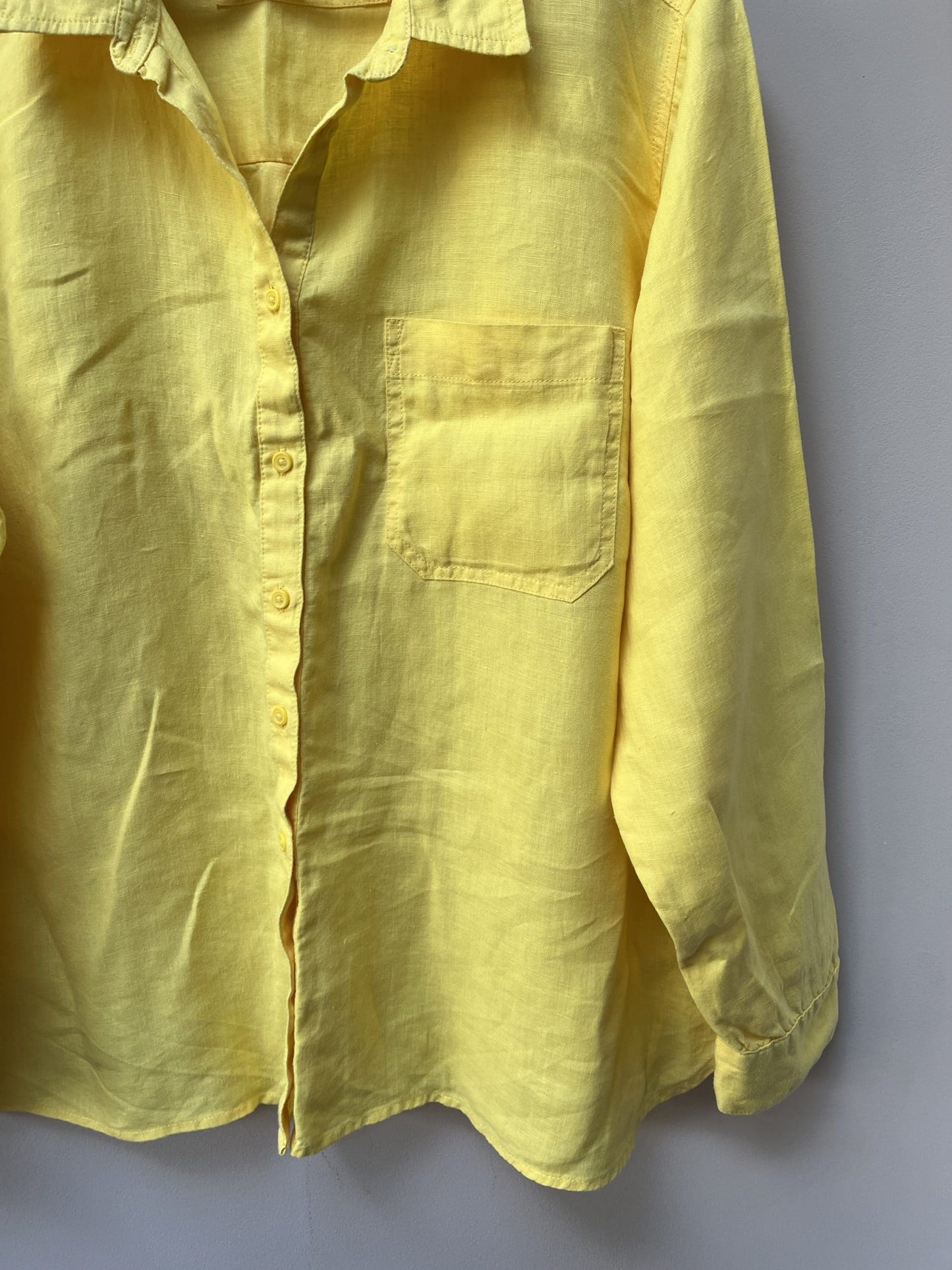 Yellow linen shirt size 20