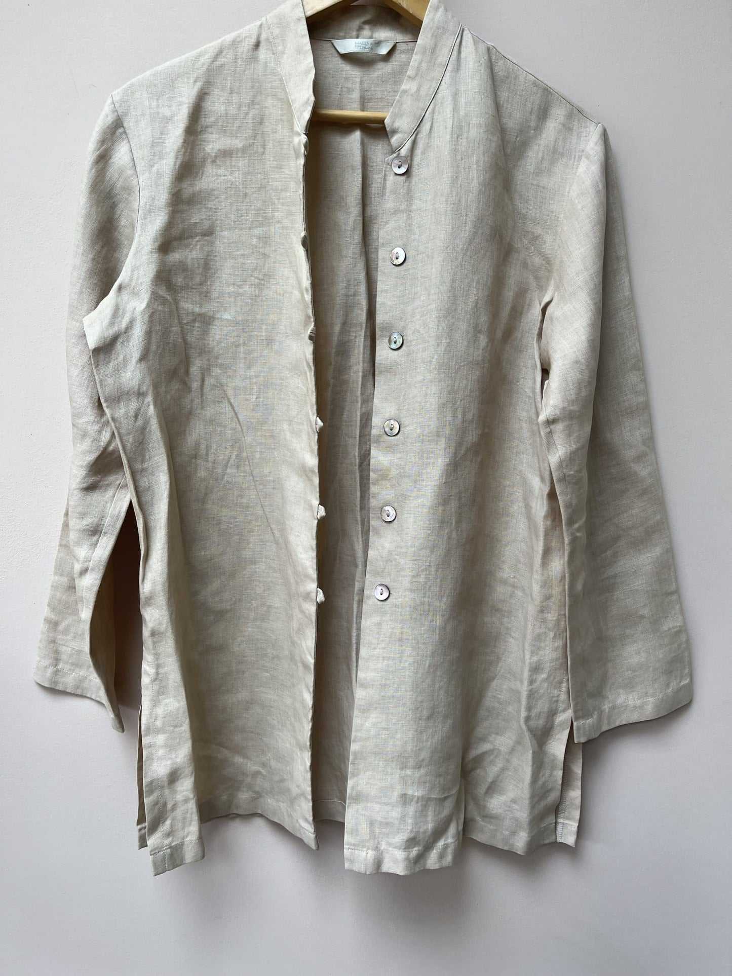 Vintage 100% linen light jacket size uk12