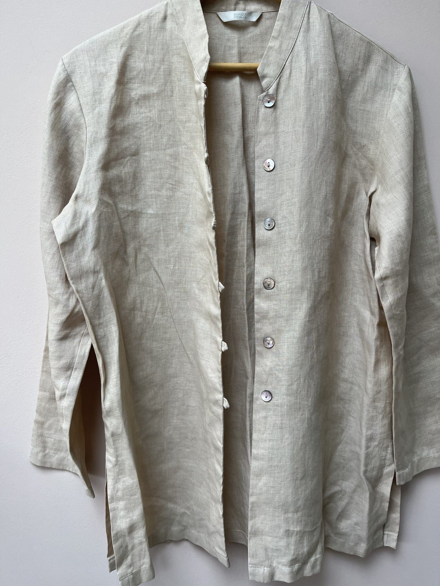 Vintage 100% linen light jacket size uk12