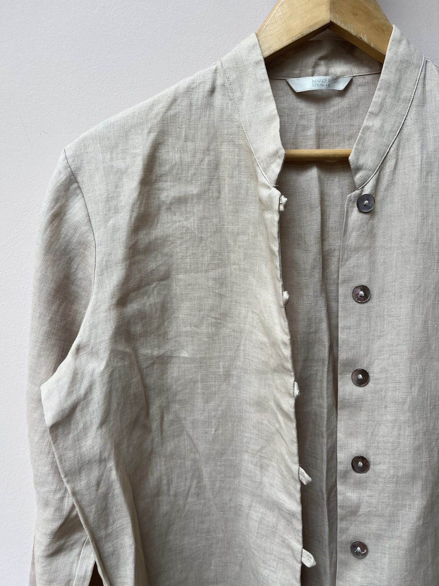 Vintage 100% linen light jacket size uk12