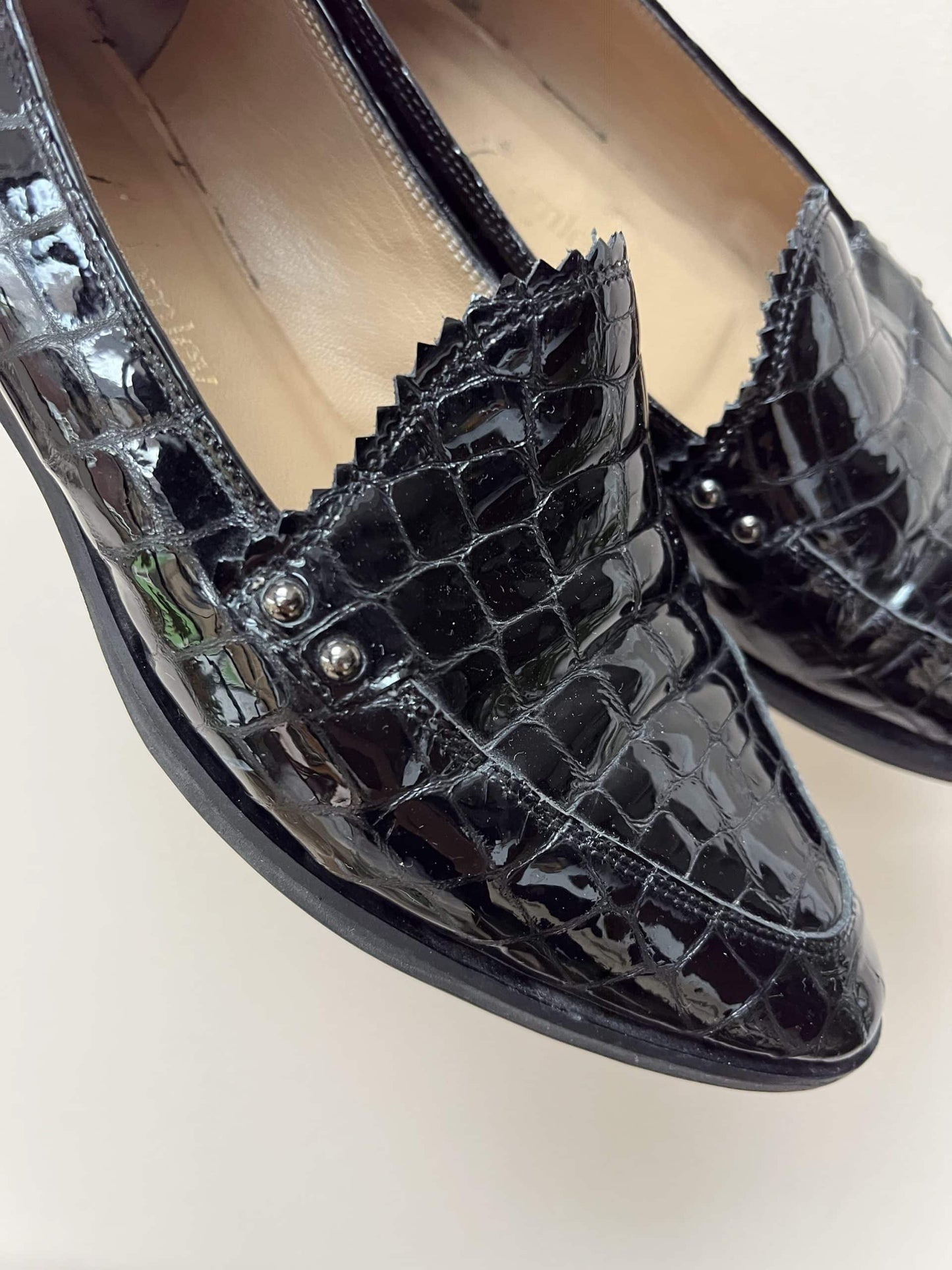 Russell & Bromley black leather mules uk4.5