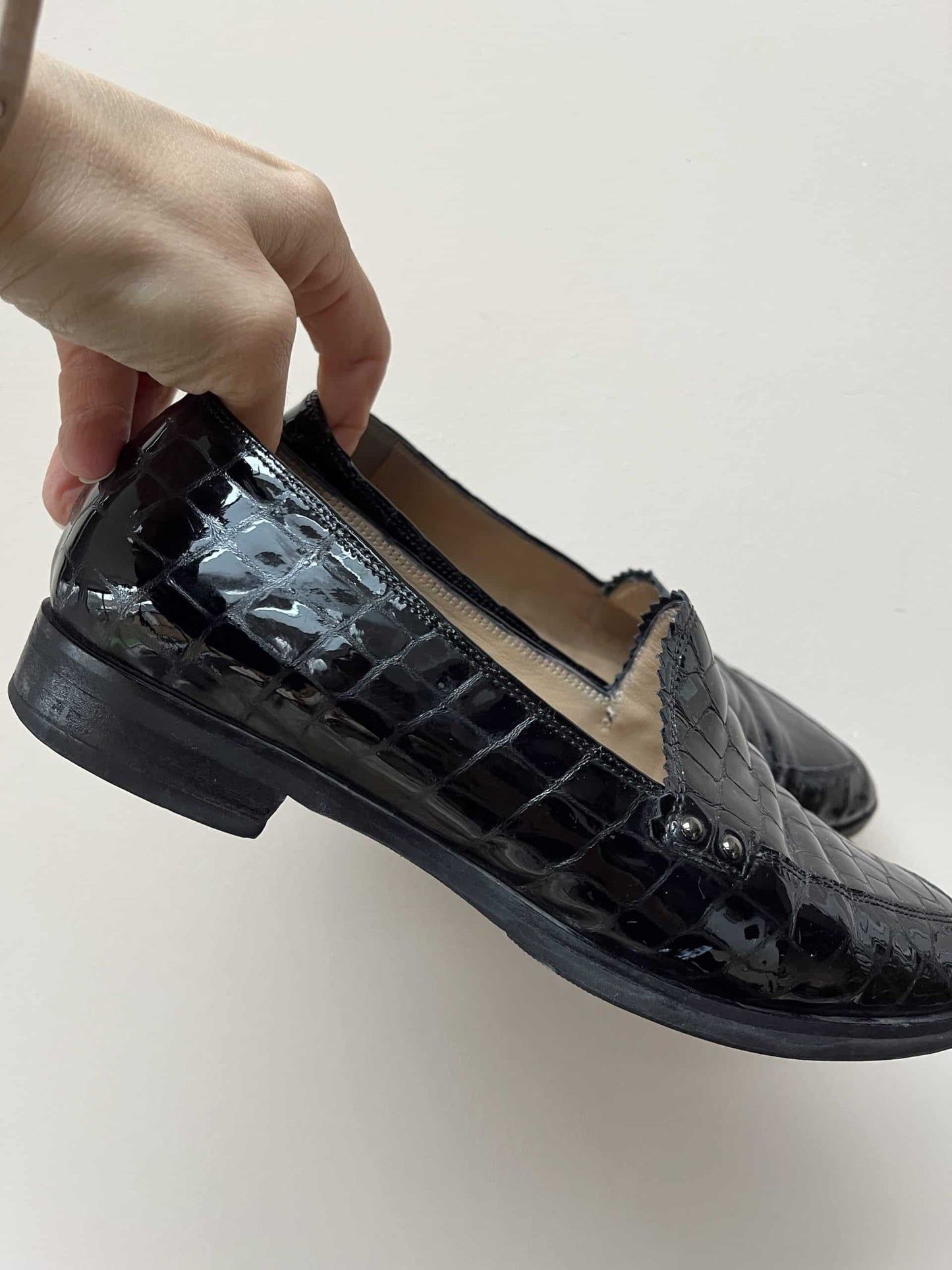 Russell & Bromley black leather mules uk4.5