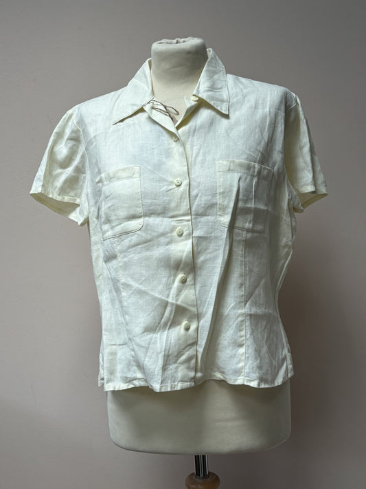Cream linen top size 8/10