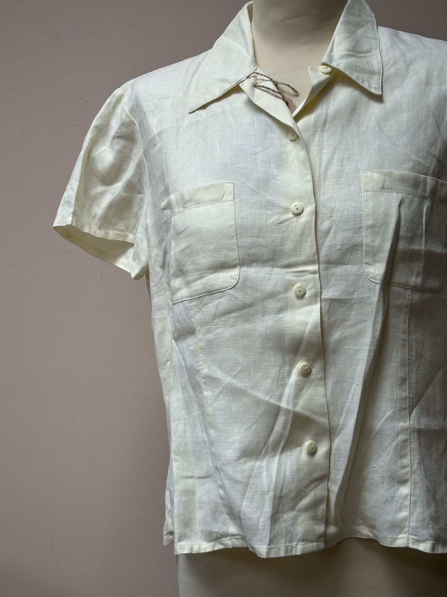 Cream linen top size 8/10