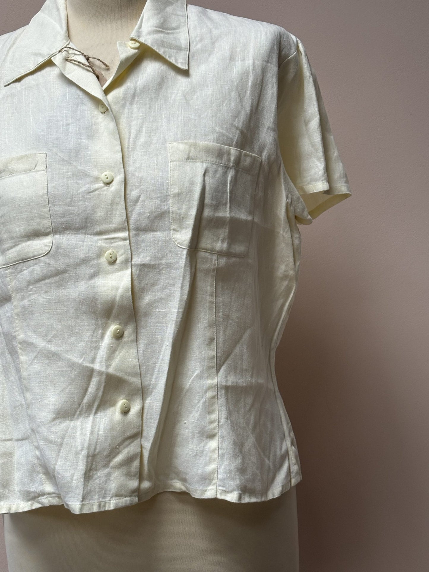 Cream linen top size 8/10