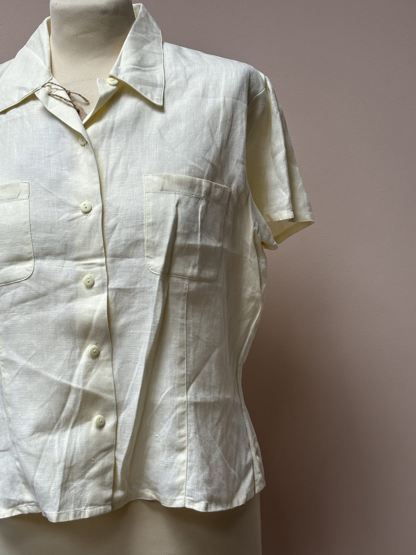 Cream linen top size 8/10