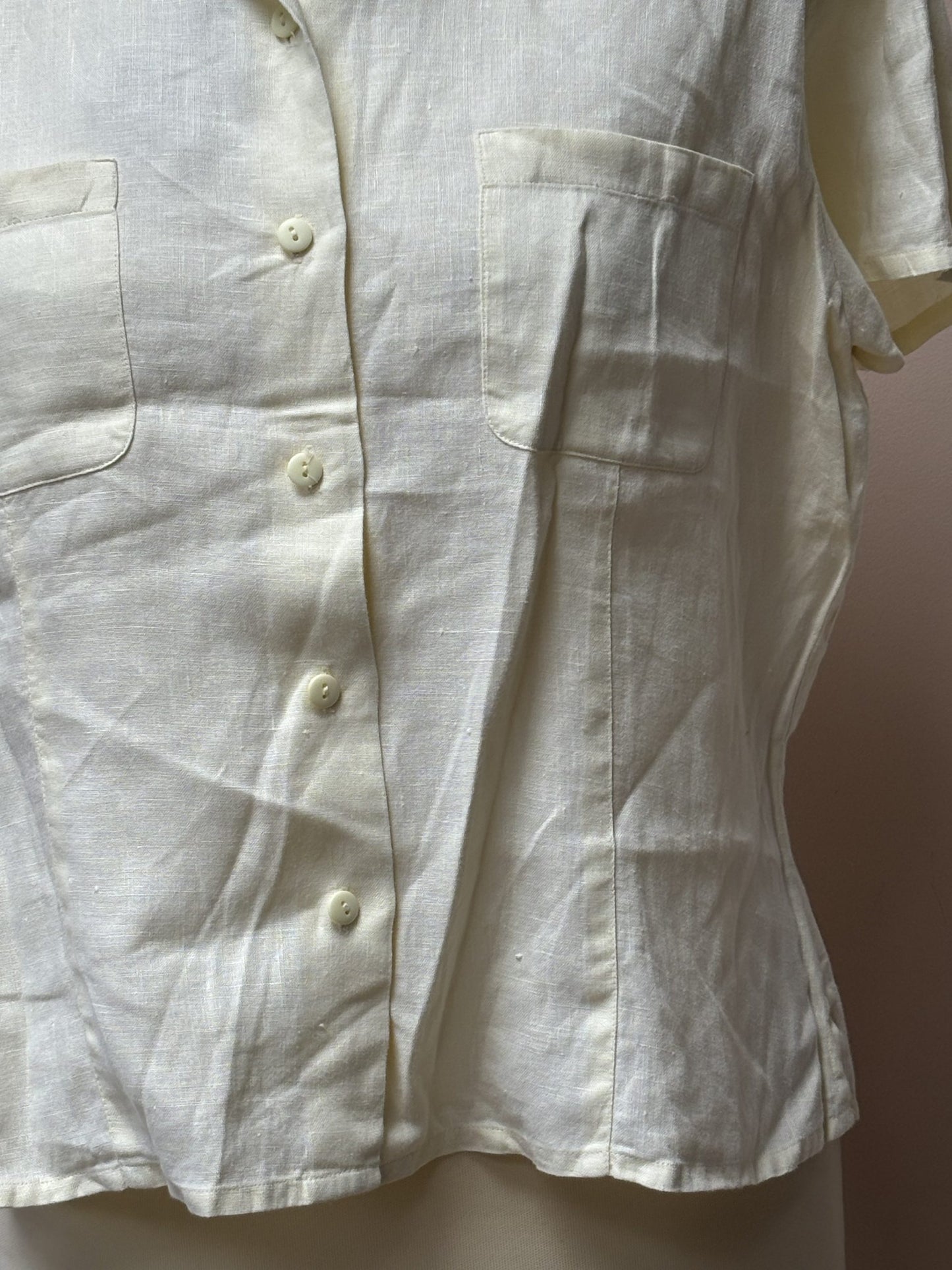 Cream linen top size 8/10